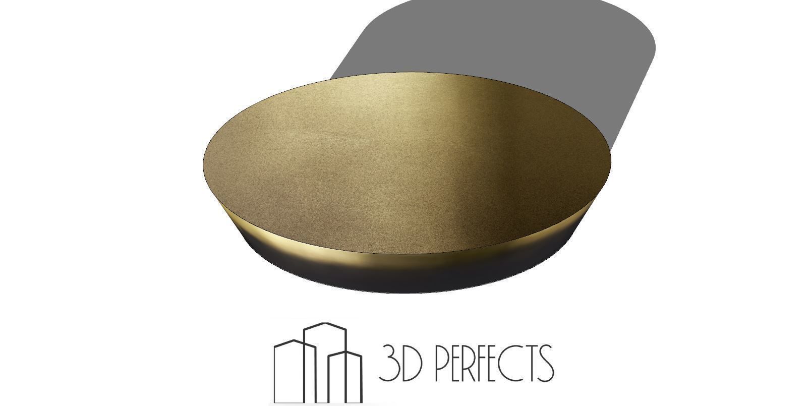 Gold Coffee table 3D model_1