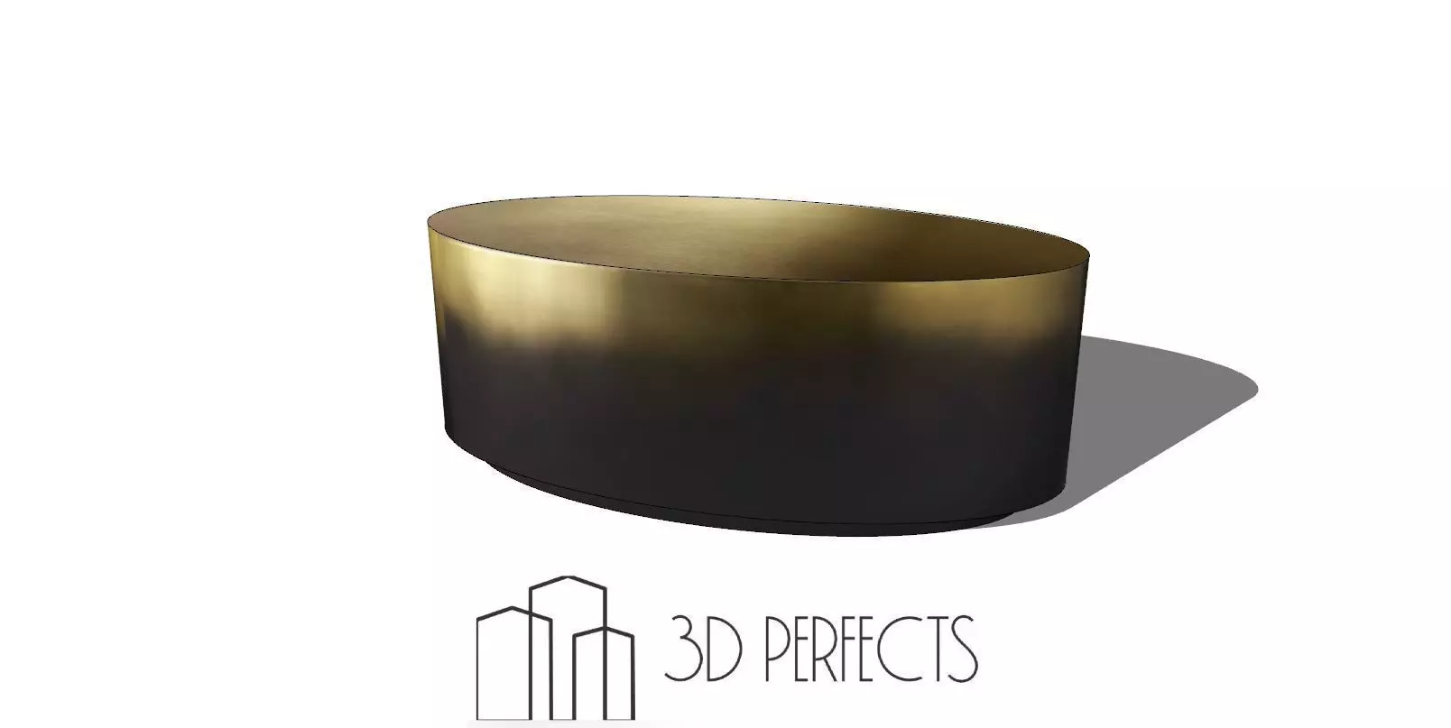 Gold Coffee table 3D model_0