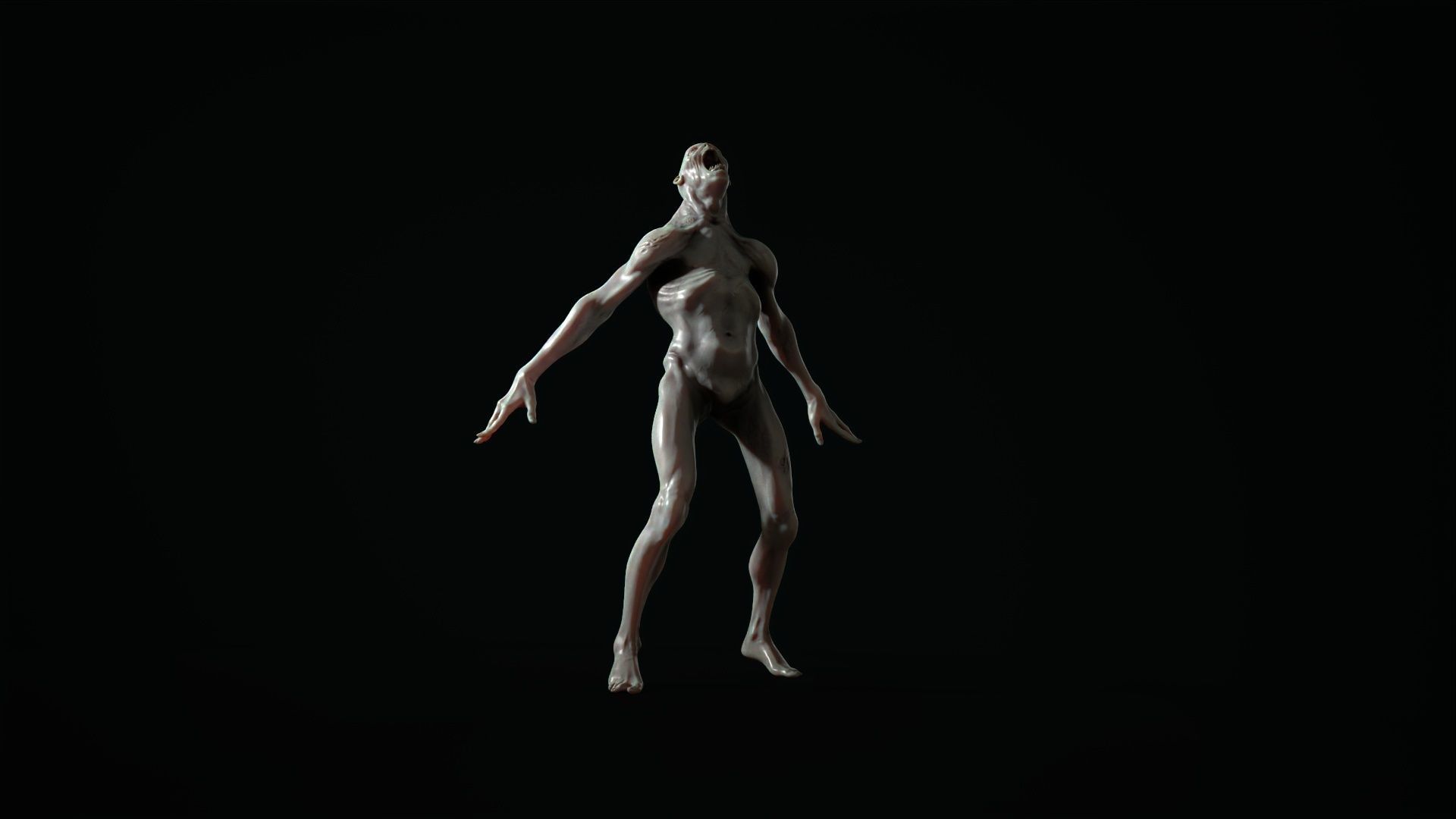 Mutant 4 human Low-poly 3D model_19