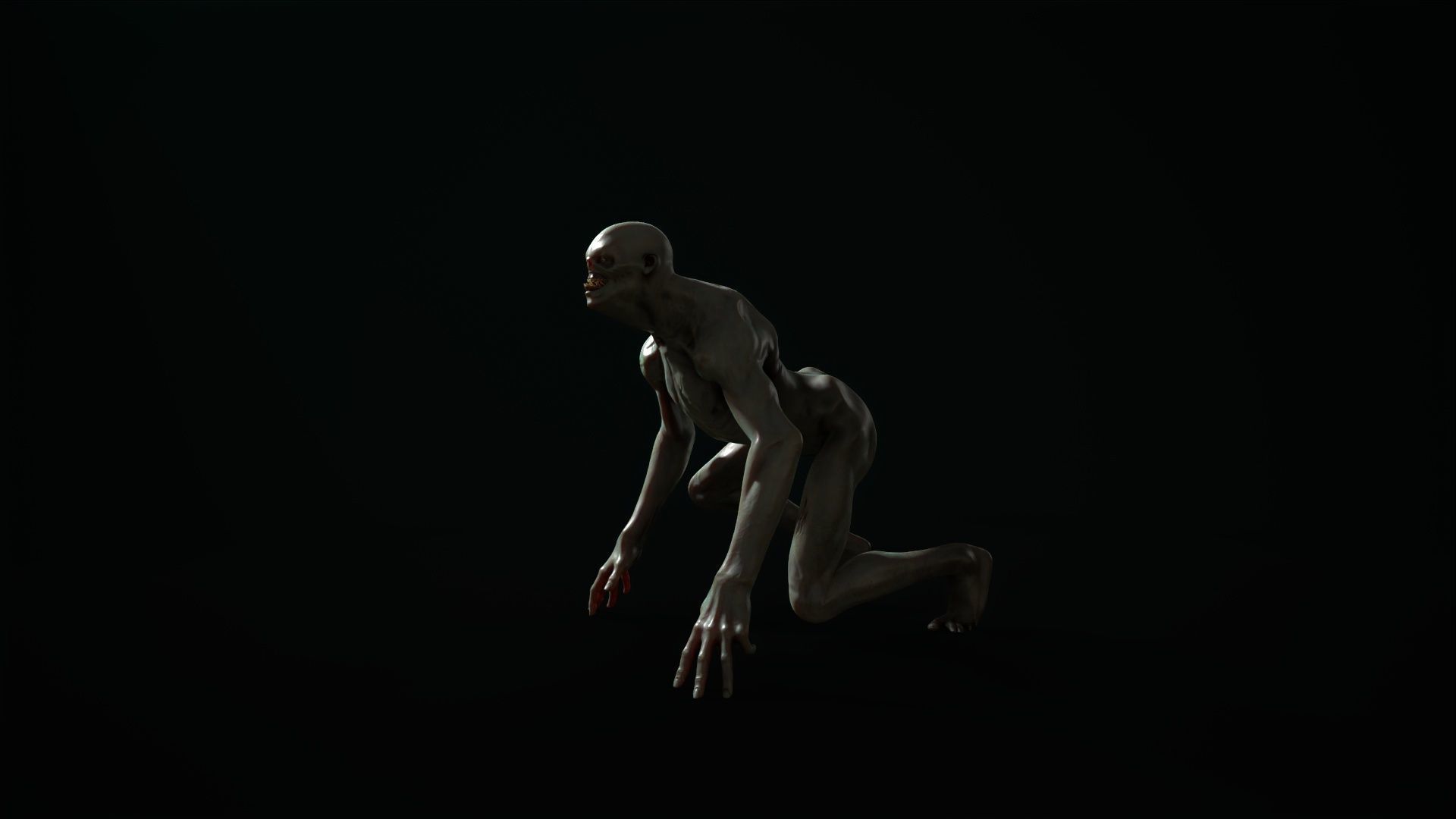 Mutant 4 human Low-poly 3D model_11