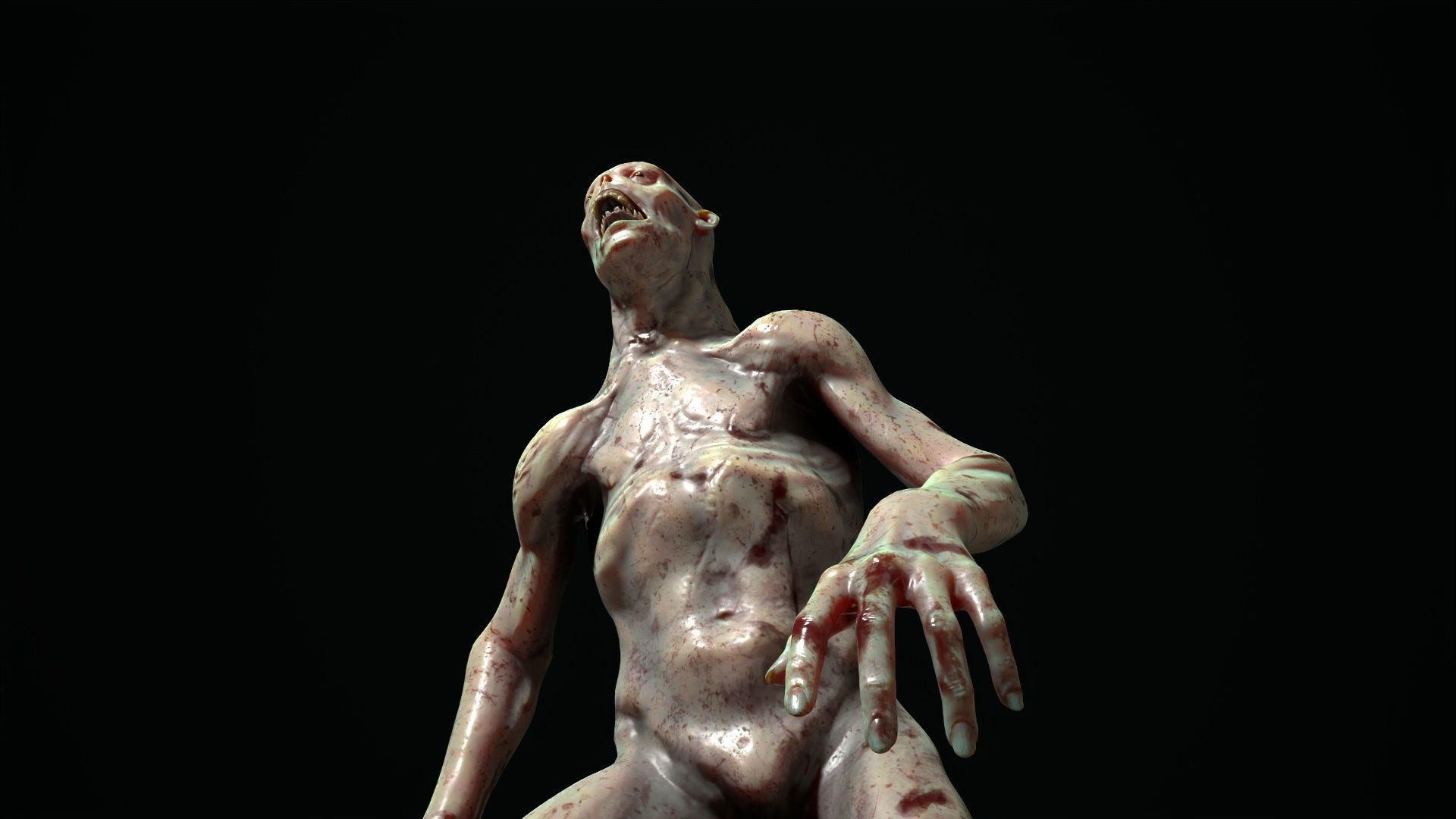 Mutant 4 human Low-poly 3D model_15