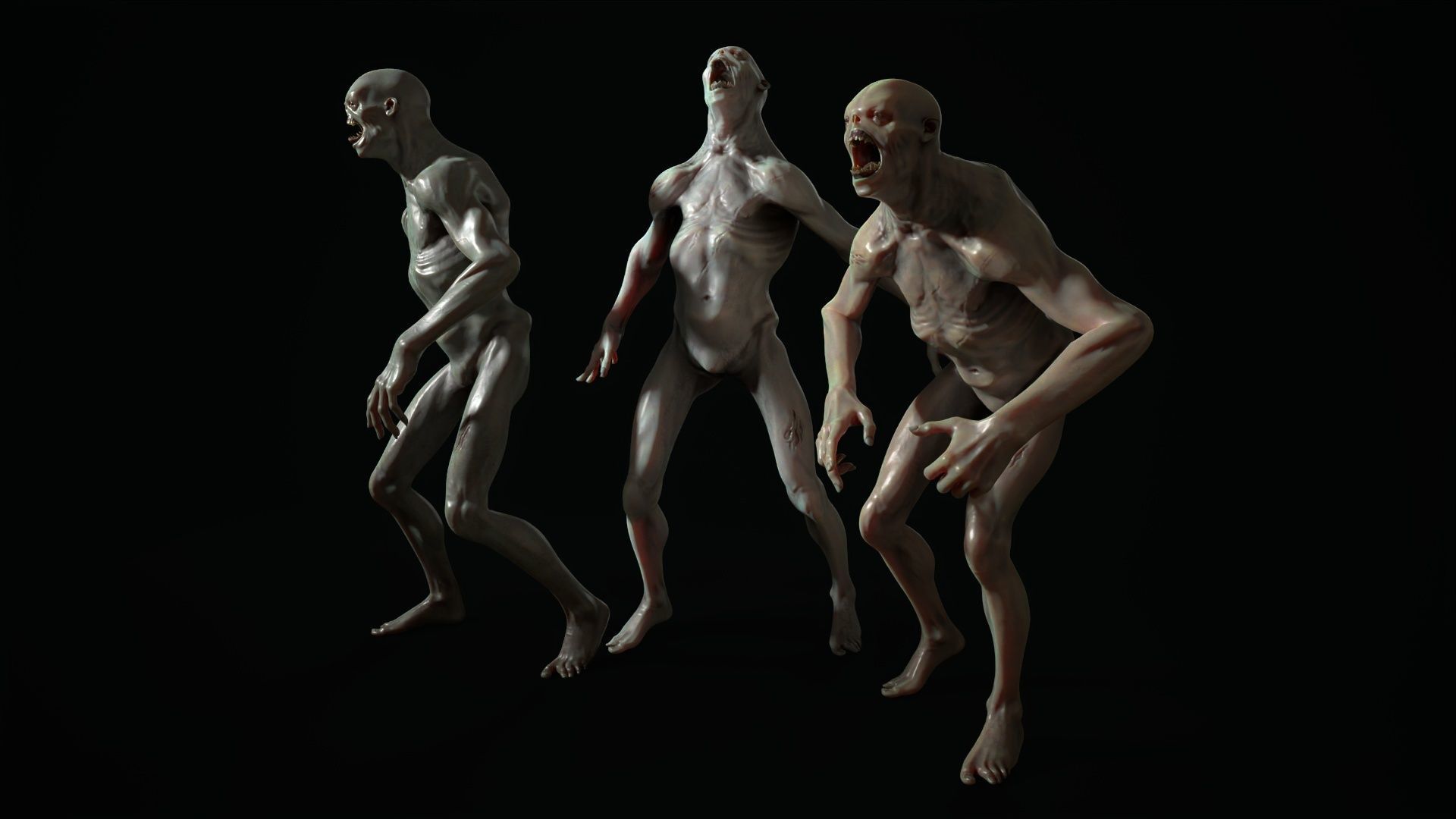 Mutant 4 human Low-poly 3D model_23