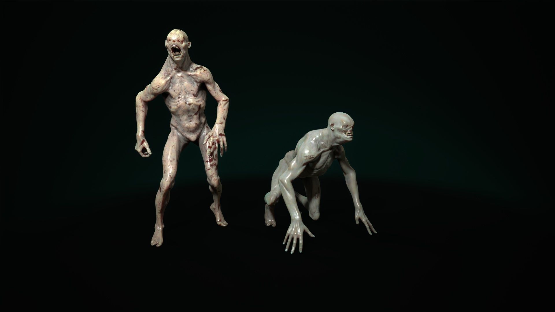 Mutant 4 human Low-poly 3D model_14