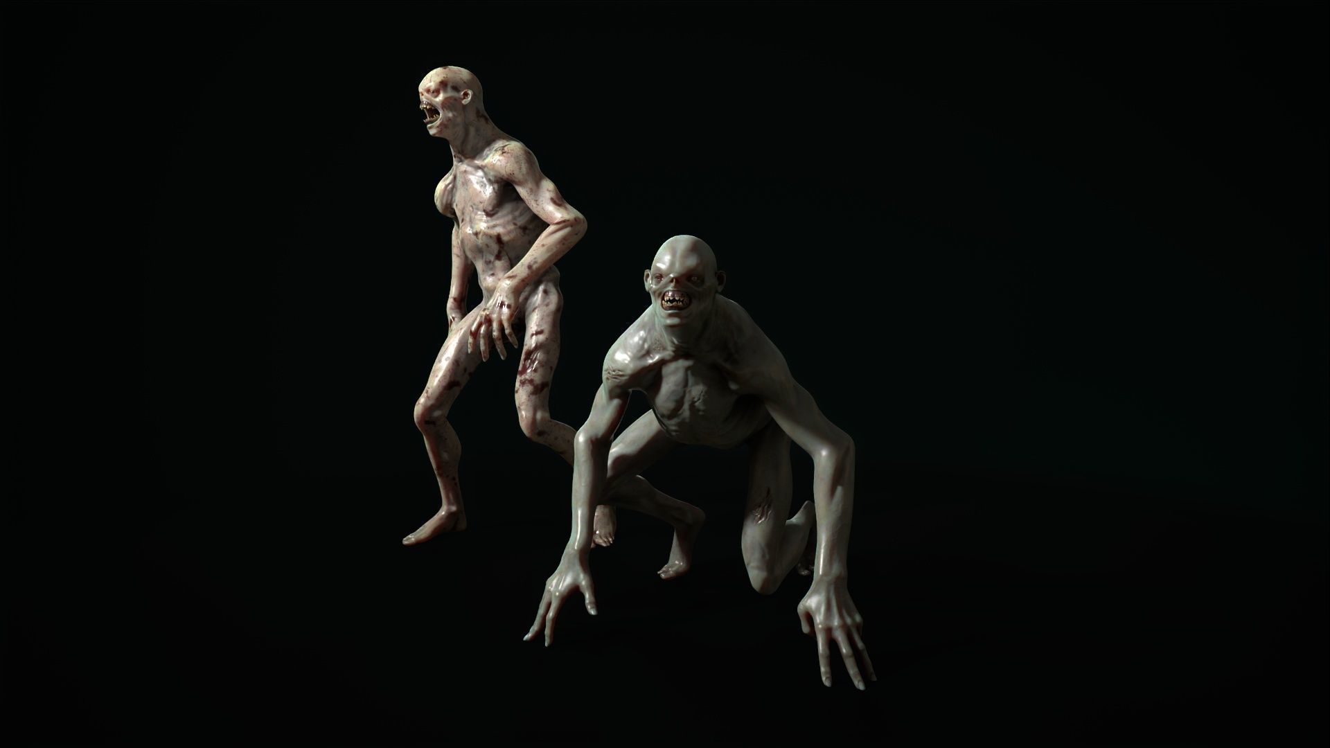 Mutant 4 human Low-poly 3D model_13