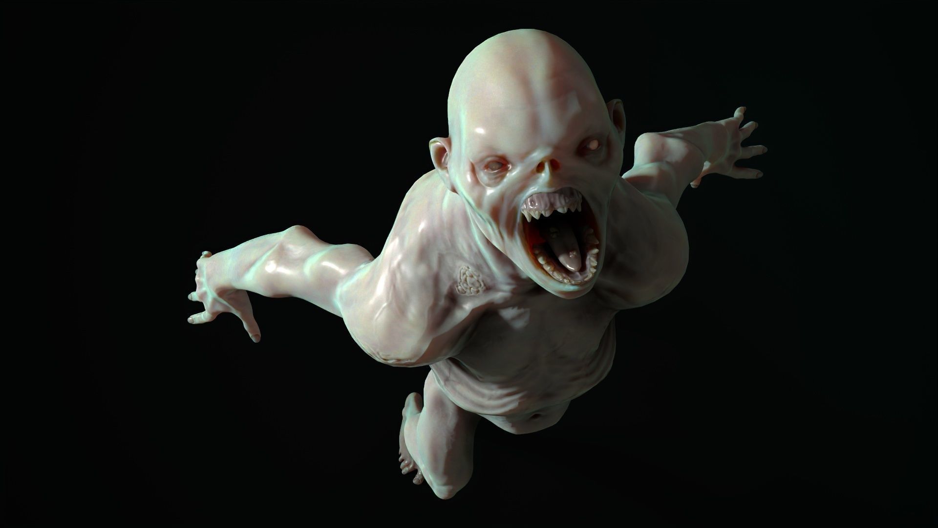 Mutant 4 human Low-poly 3D model_16