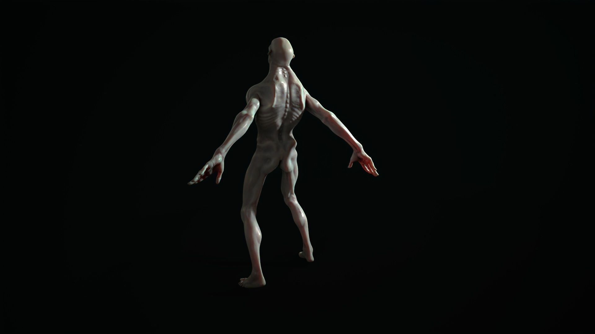 Mutant 4 human Low-poly 3D model_18