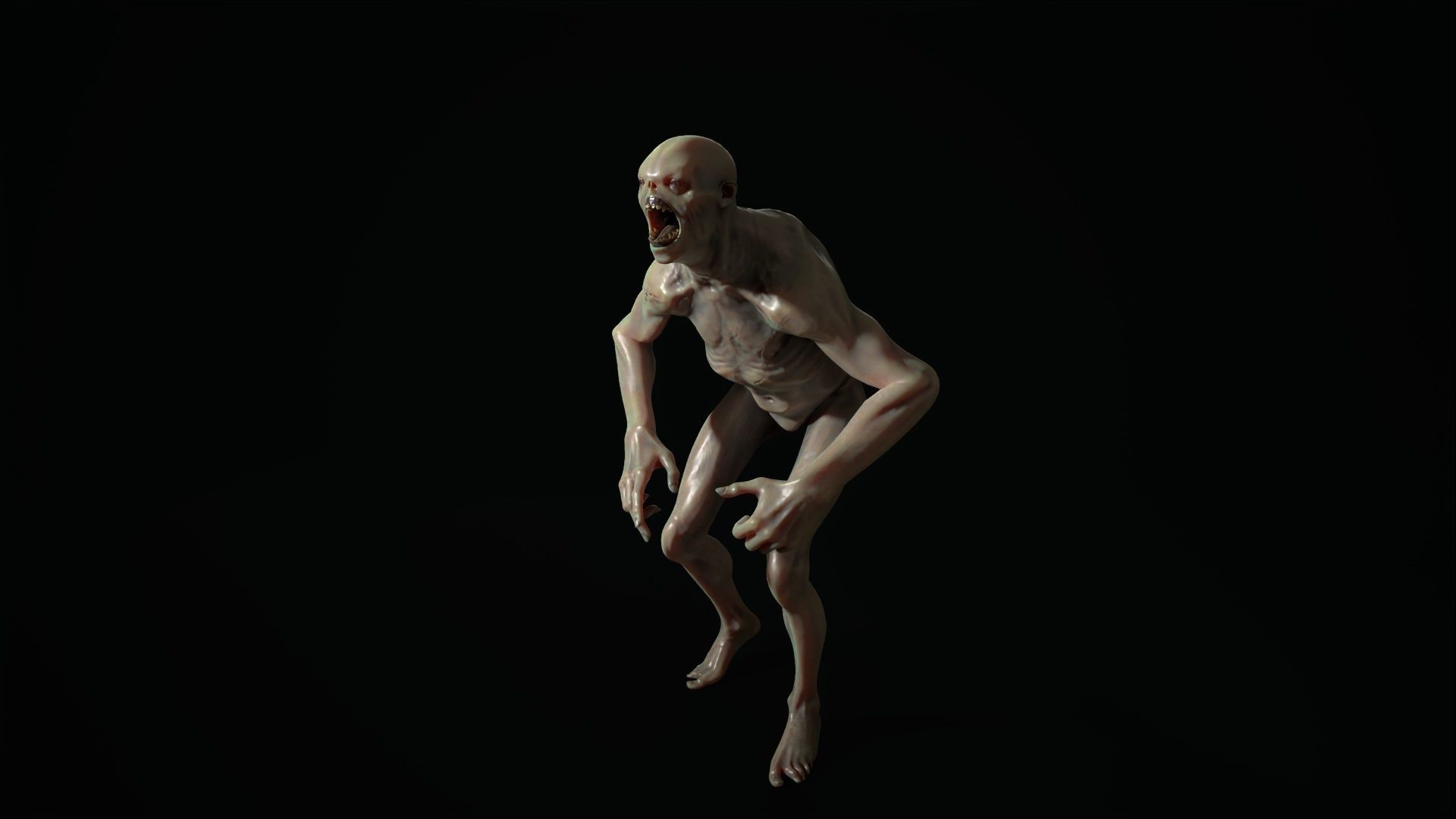 Mutant 4 human Low-poly 3D model_21