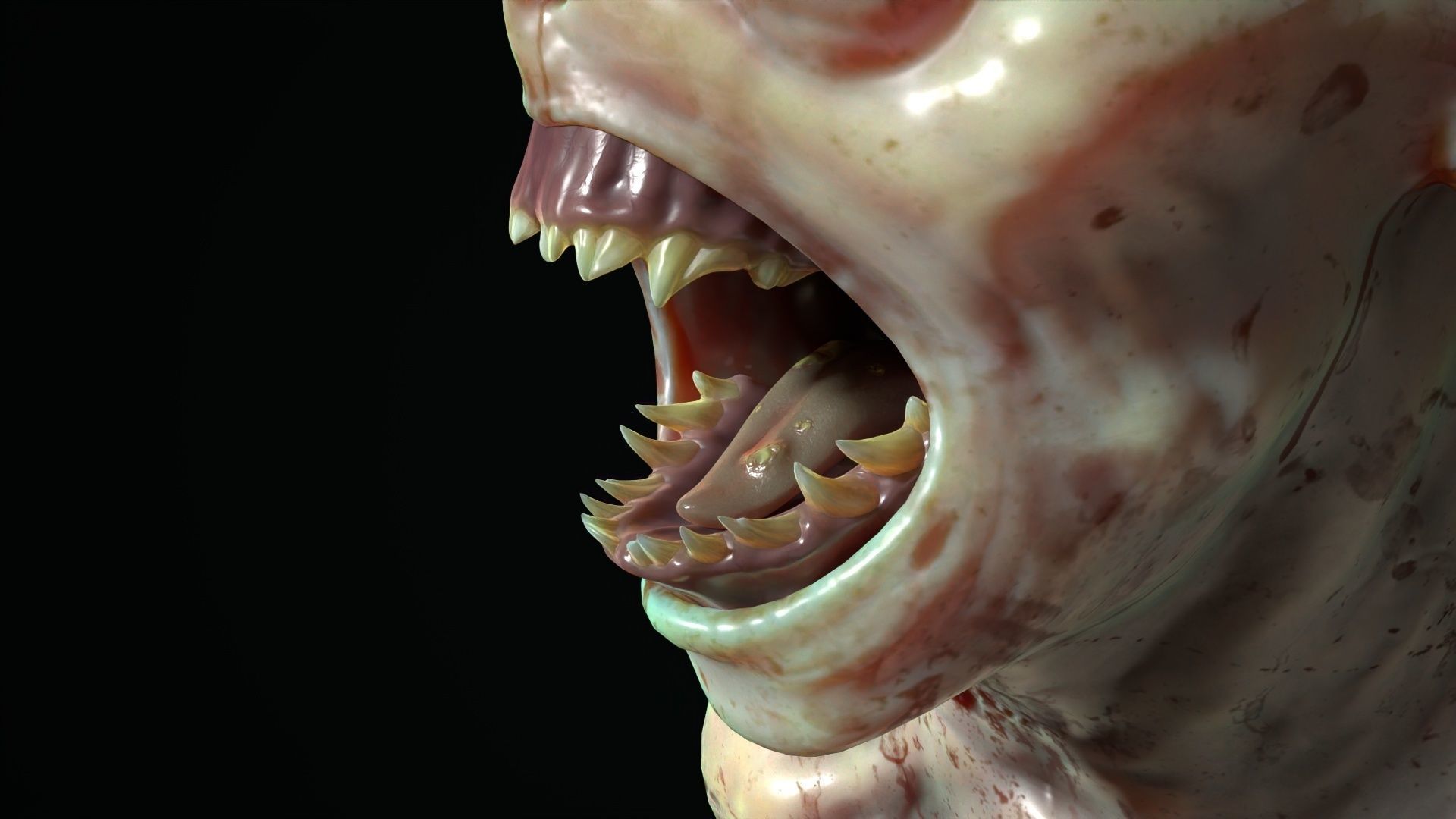 Mutant 4 human Low-poly 3D model_17