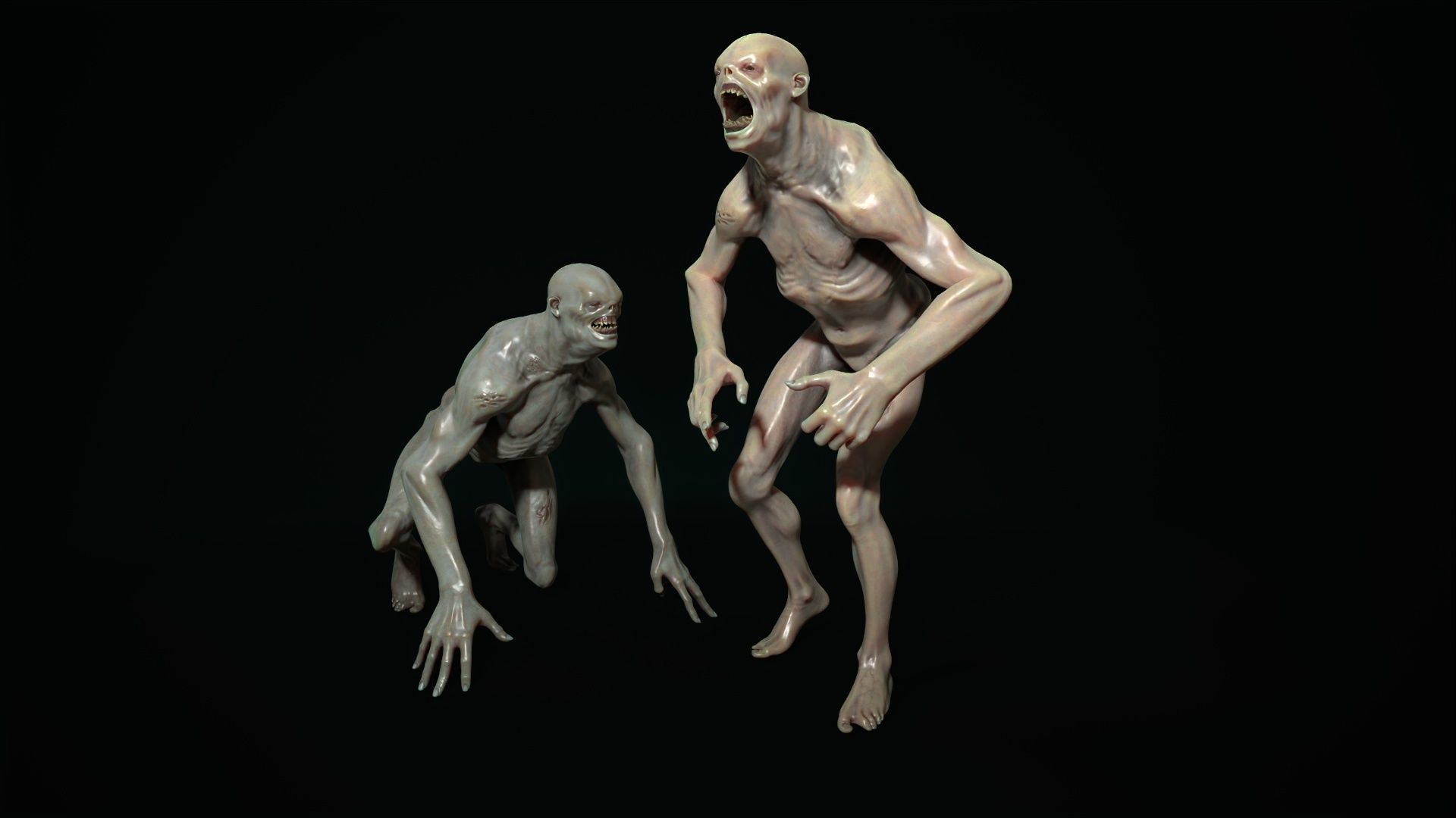 Mutant 4 human Low-poly 3D model_20