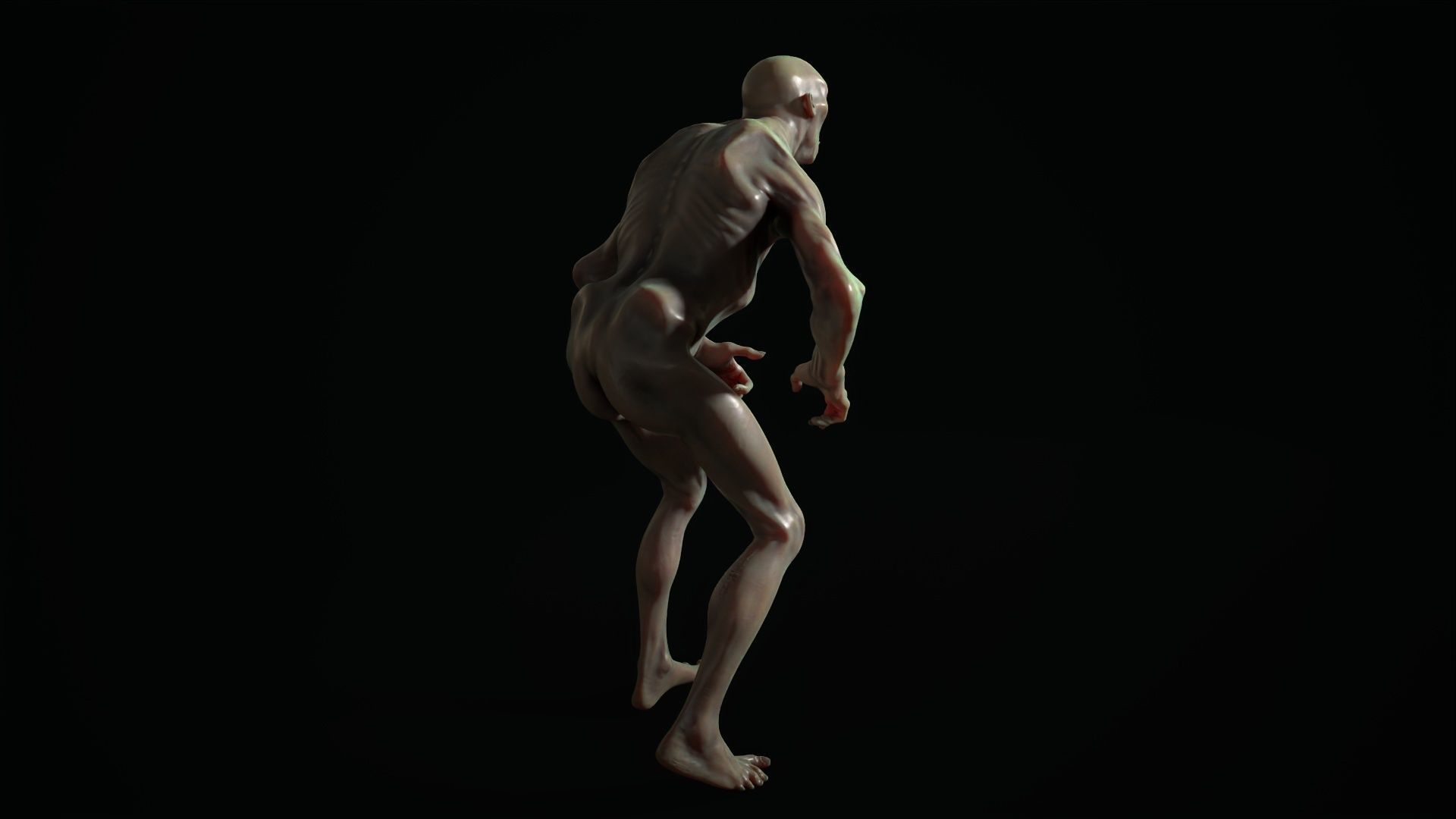 Mutant 4 human Low-poly 3D model_22