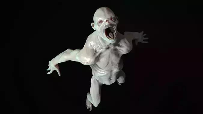 Mutant 4 human Low-poly 3D model