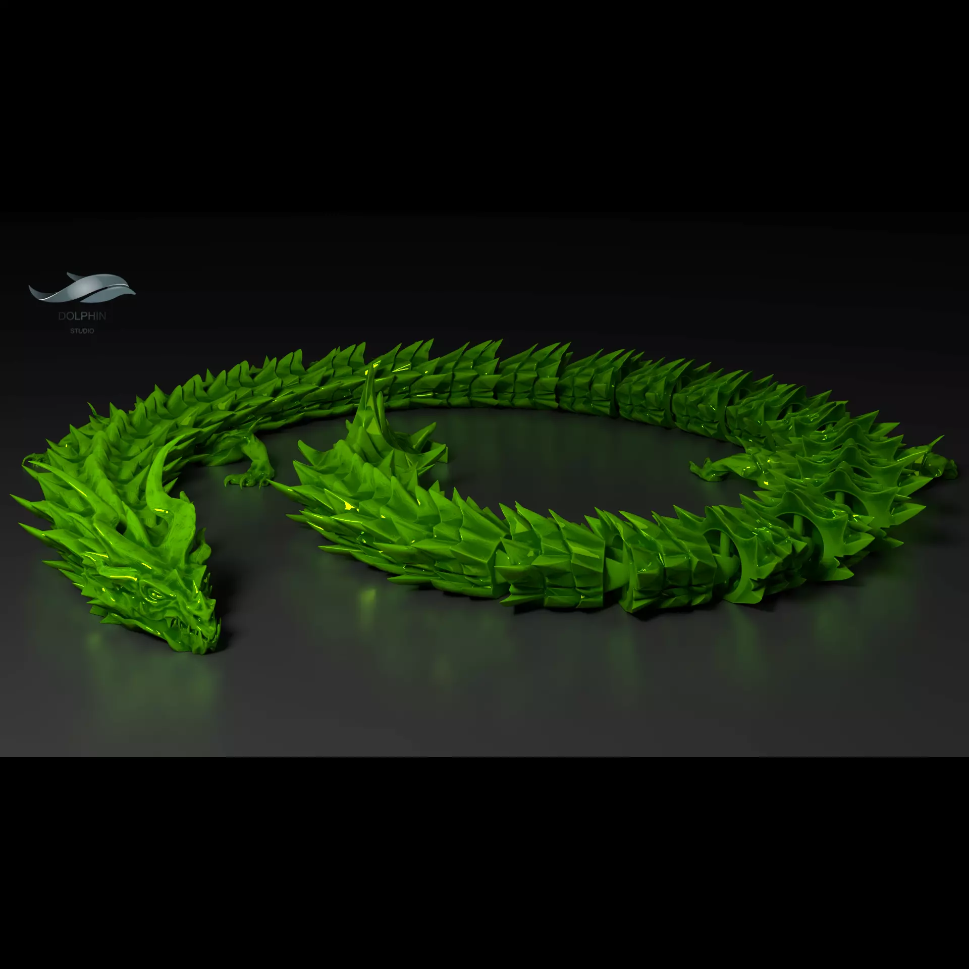 Articulated Dragon 01 3D print model