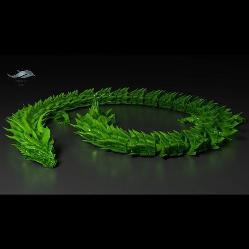Articulated Dragon 01 Low-poly 3D print model