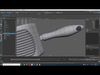 Spatula 1 3D Model cat litter scoop 3D model_1