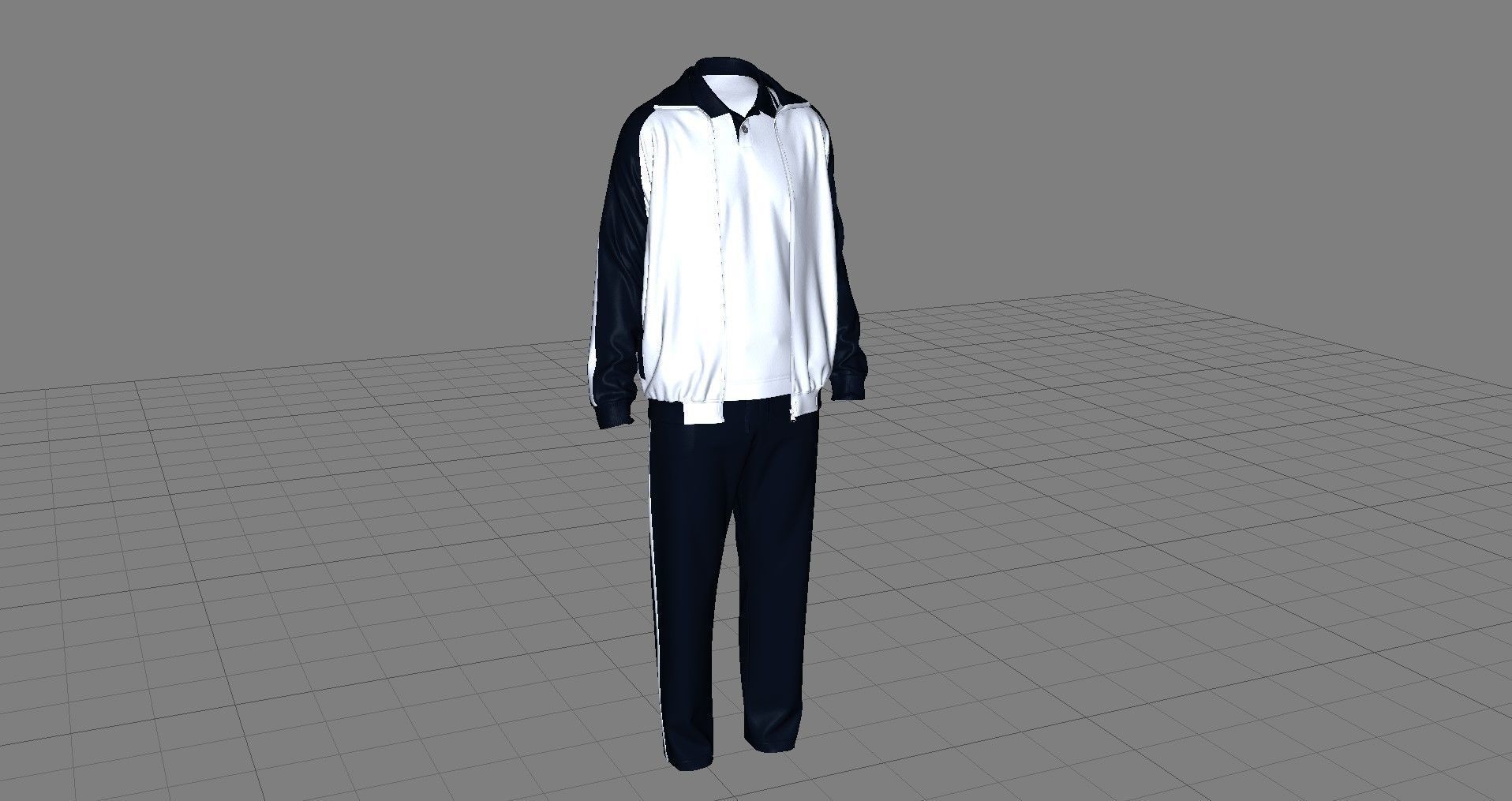 Tracksuit track suit 3D model_7