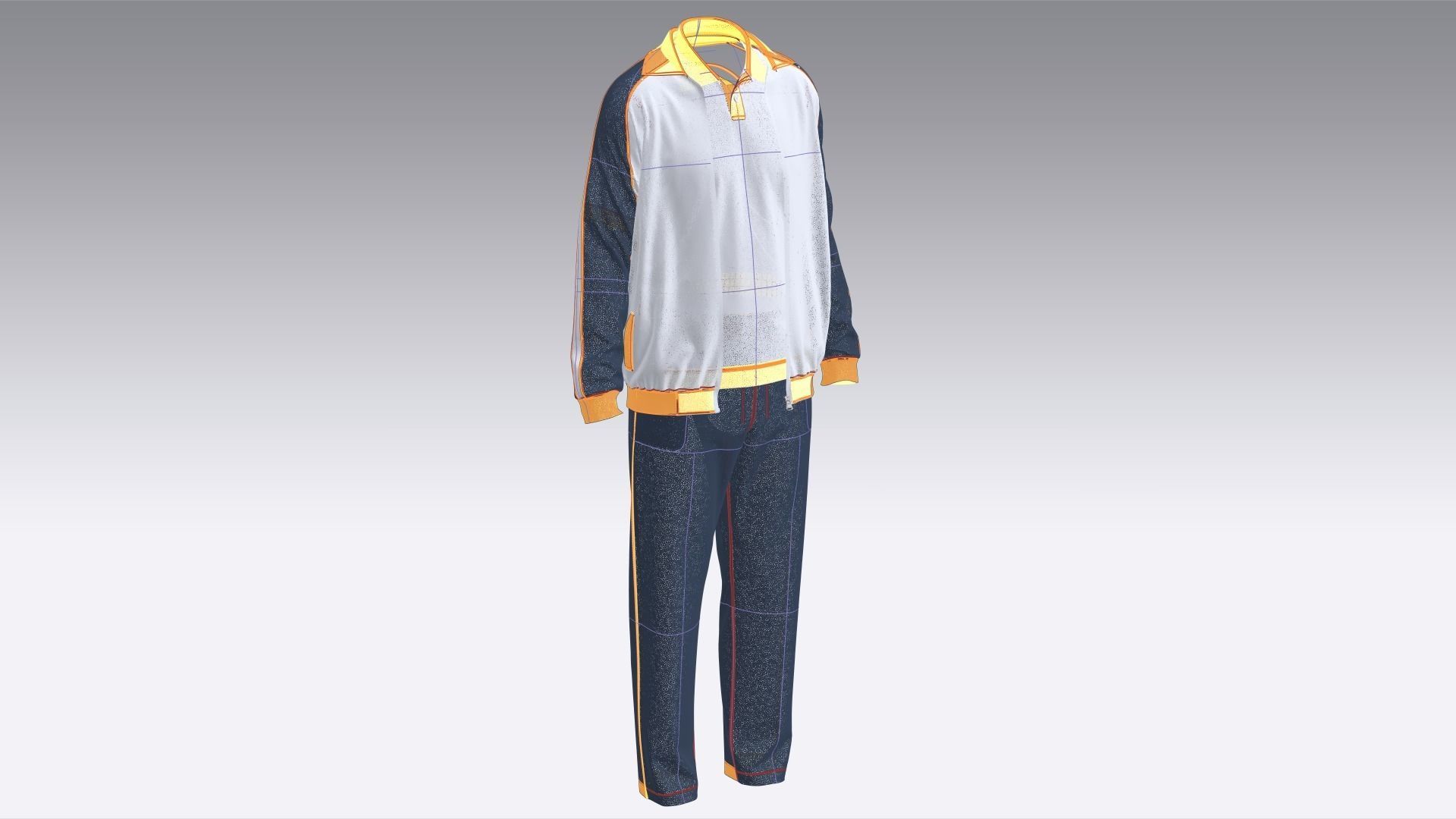Tracksuit track suit 3D model_10
