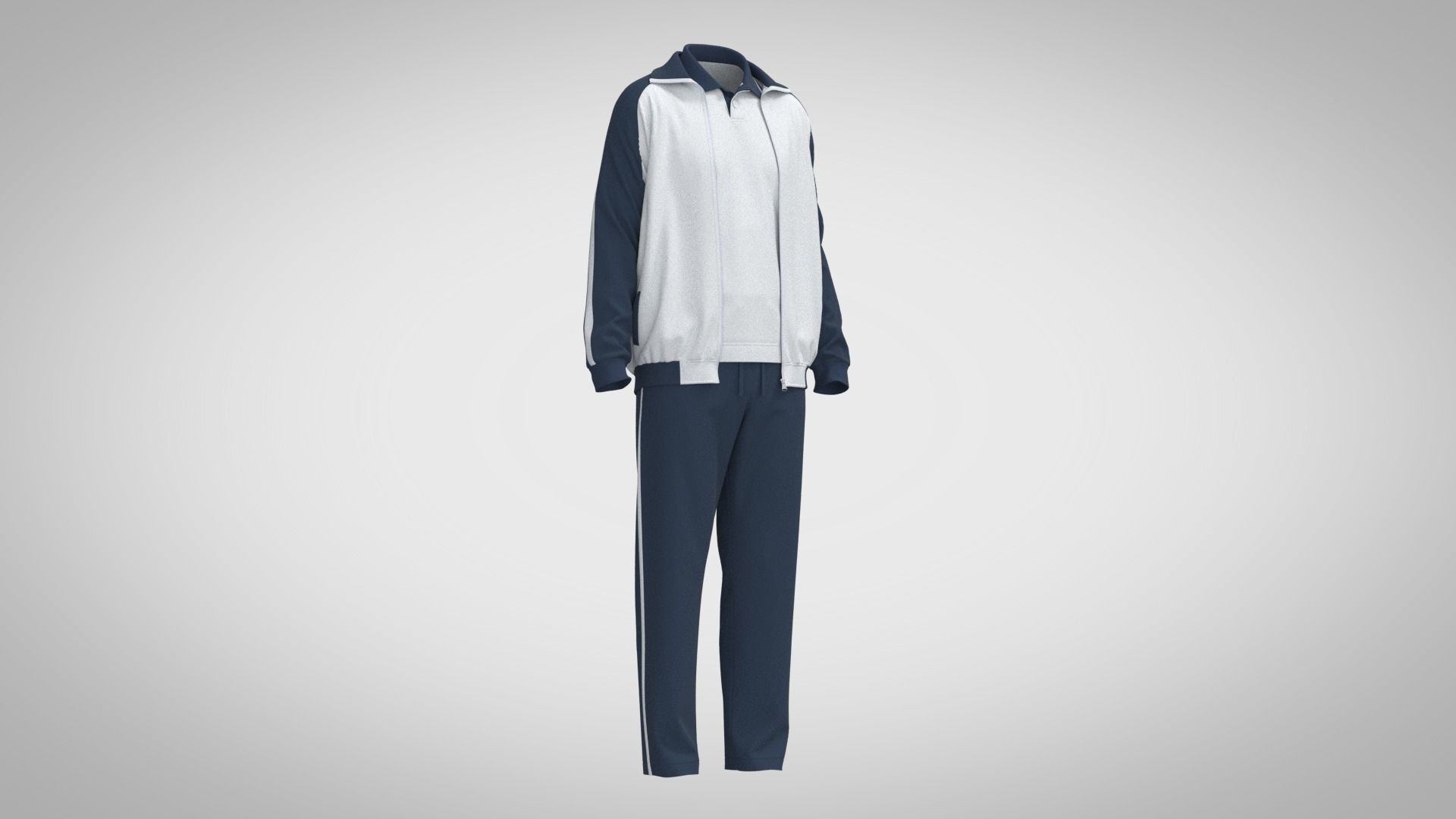Tracksuit track suit 3D model_3
