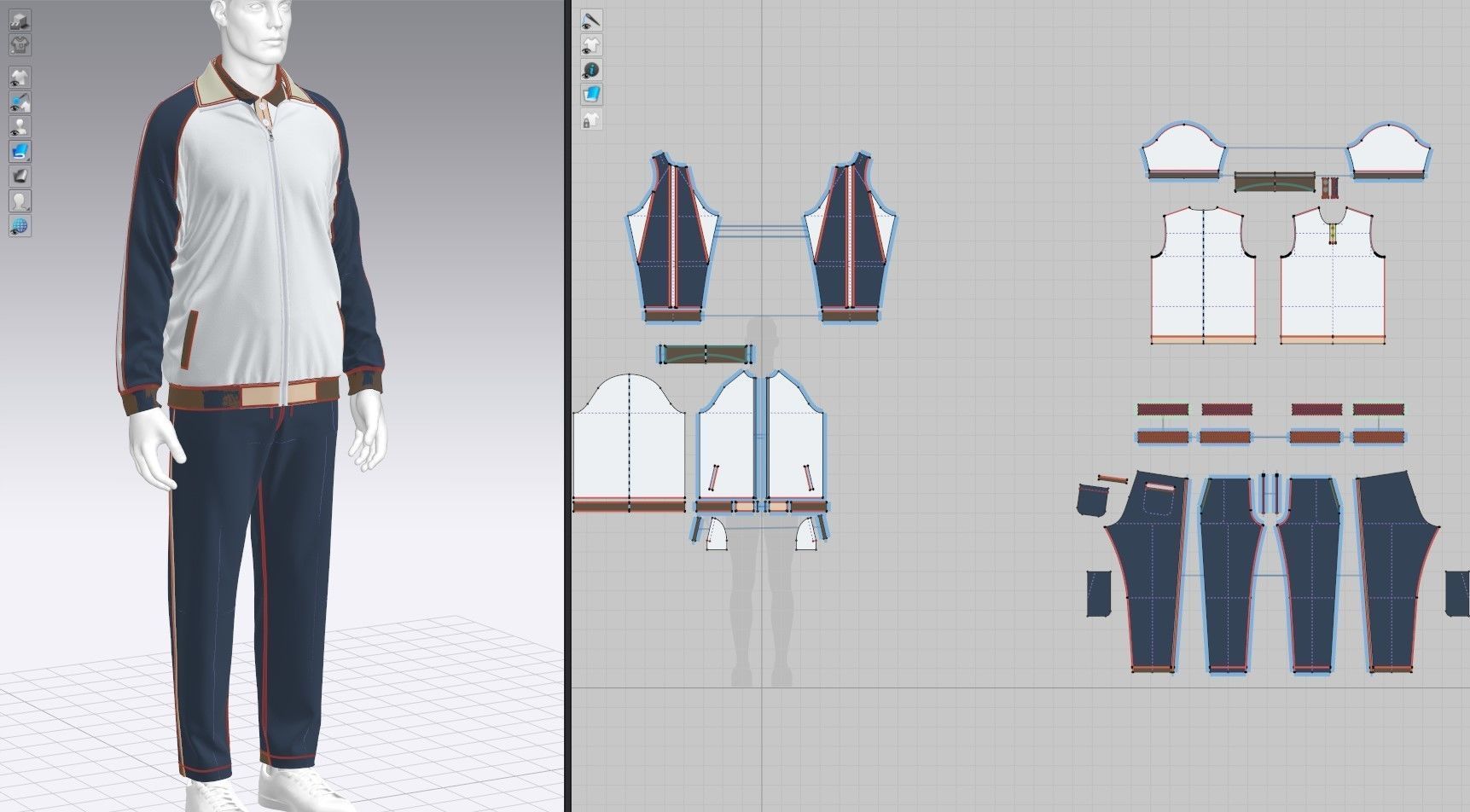 Tracksuit track suit 3D model_11