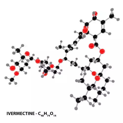 Drug IVERMECTINE Molecule 3D model