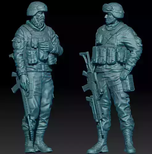 SPANISH SOLDIER AFGHANISTAN PACK 3D print model