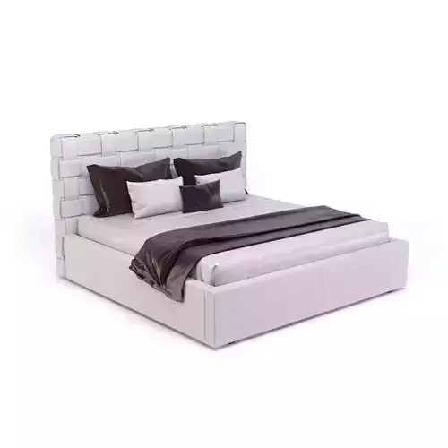 Weaved Leather modern bed