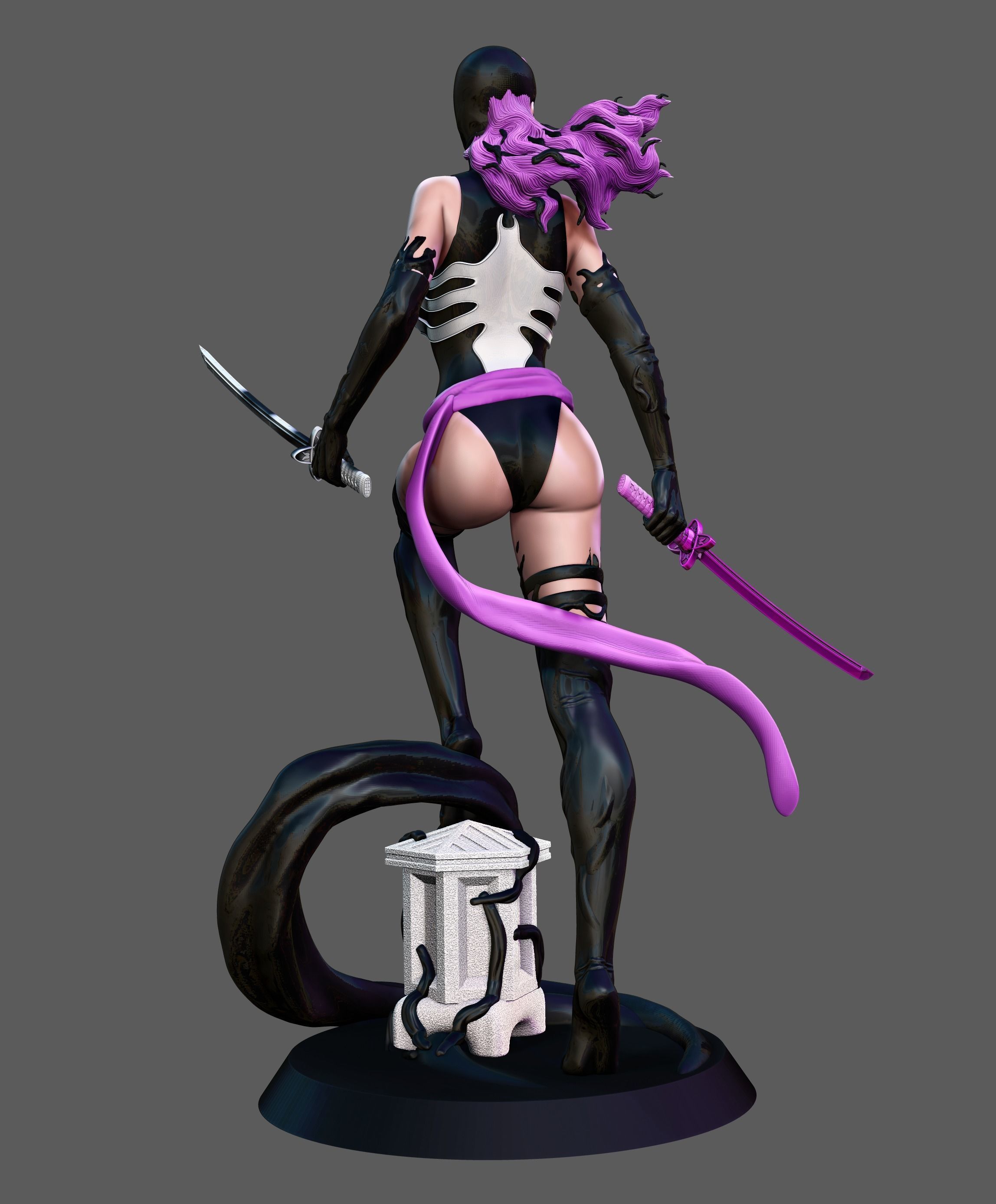 Psylocke Venom Statue - Plus NSFW Version 30cm 3D print model_3