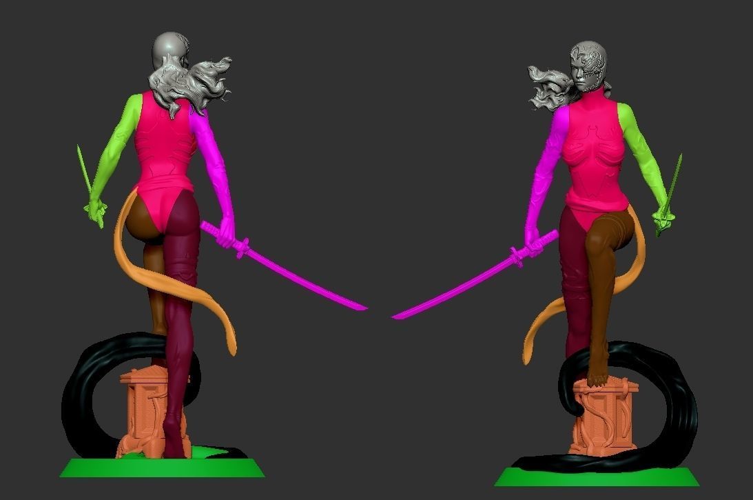 Psylocke Venom Statue - Plus NSFW Version 30cm 3D print model_9