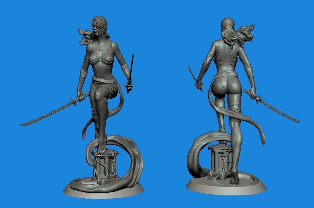 Psylocke Venom Statue - Plus NSFW Version 30cm 3D print model_5