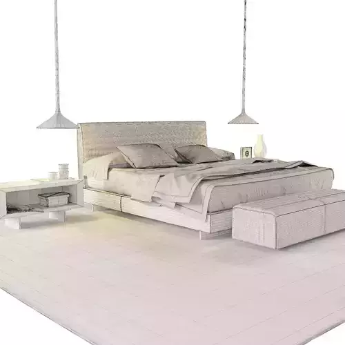 RogerBed modern bedroom with furniture