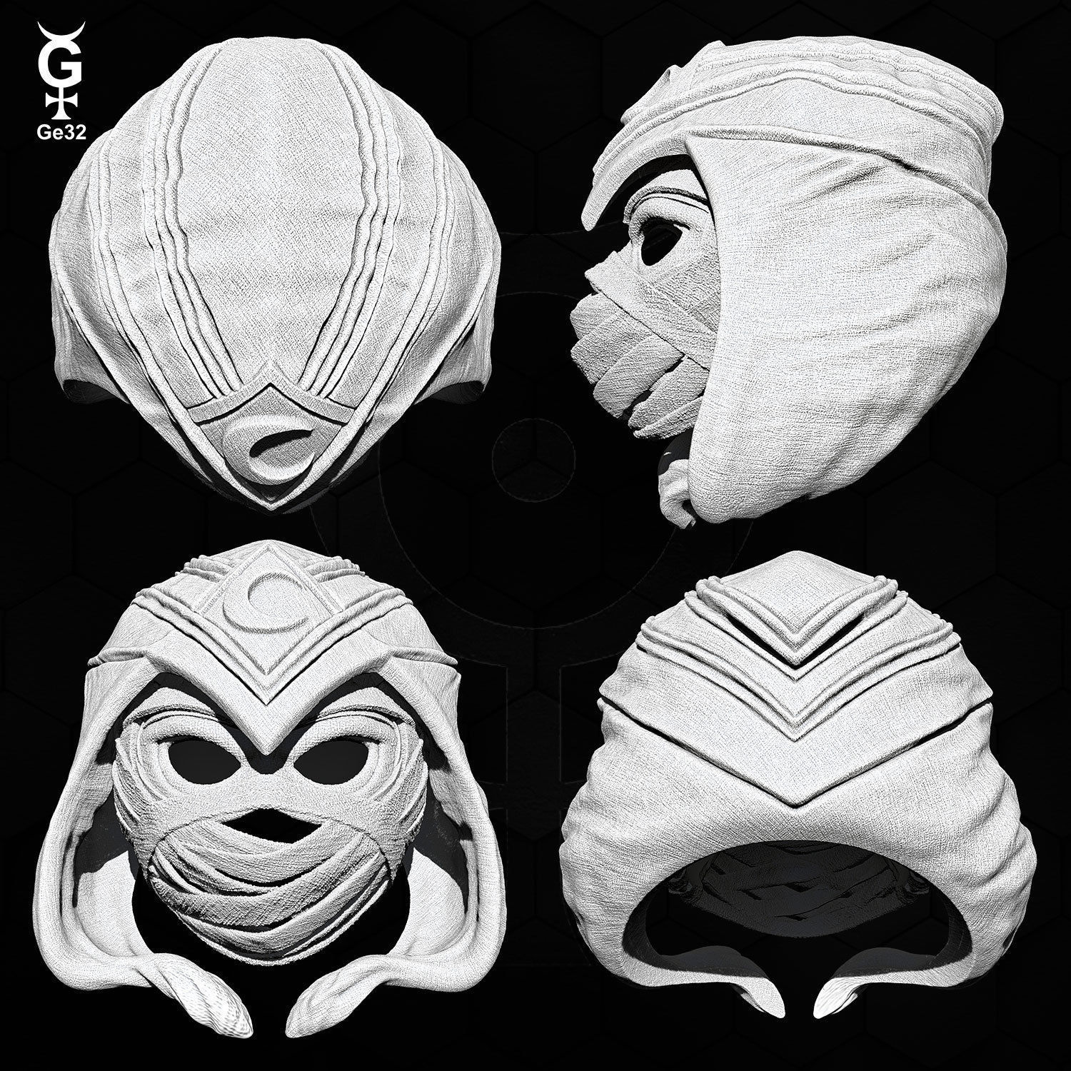 MOON KNIGHT CAT - MASK 3D print model_2