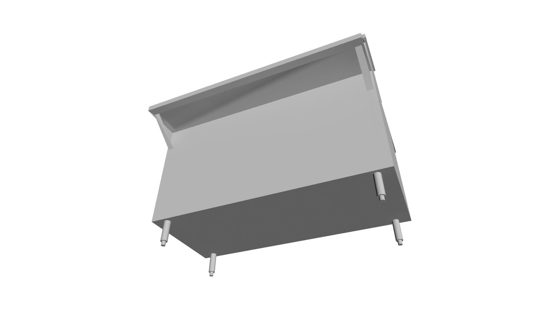 Food counter Low-poly 3D model_3