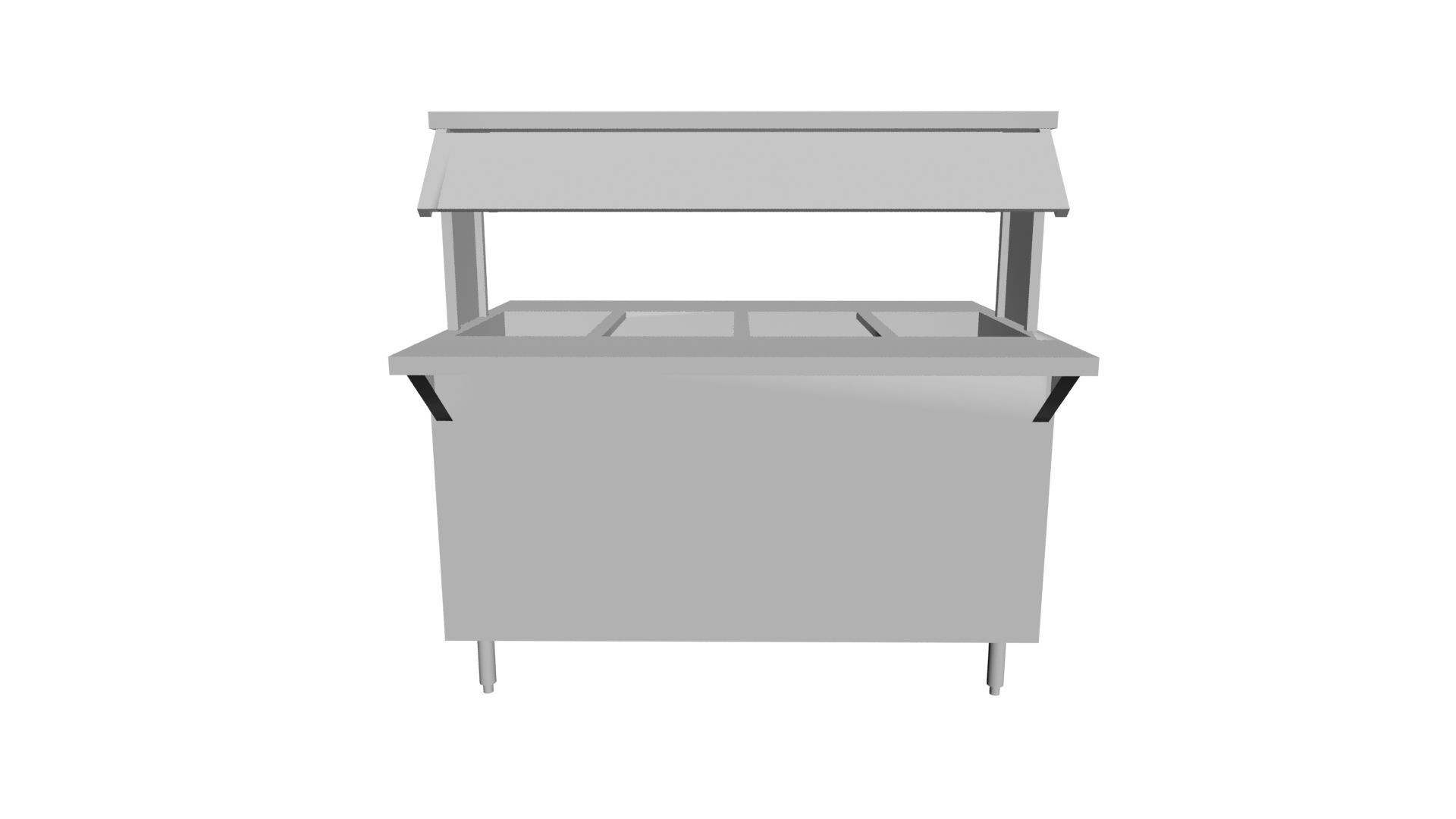 Food counter Low-poly 3D model_6