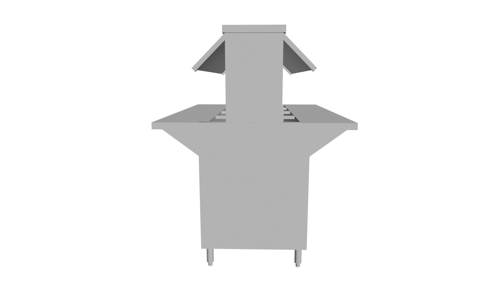 Food counter Low-poly 3D model_4