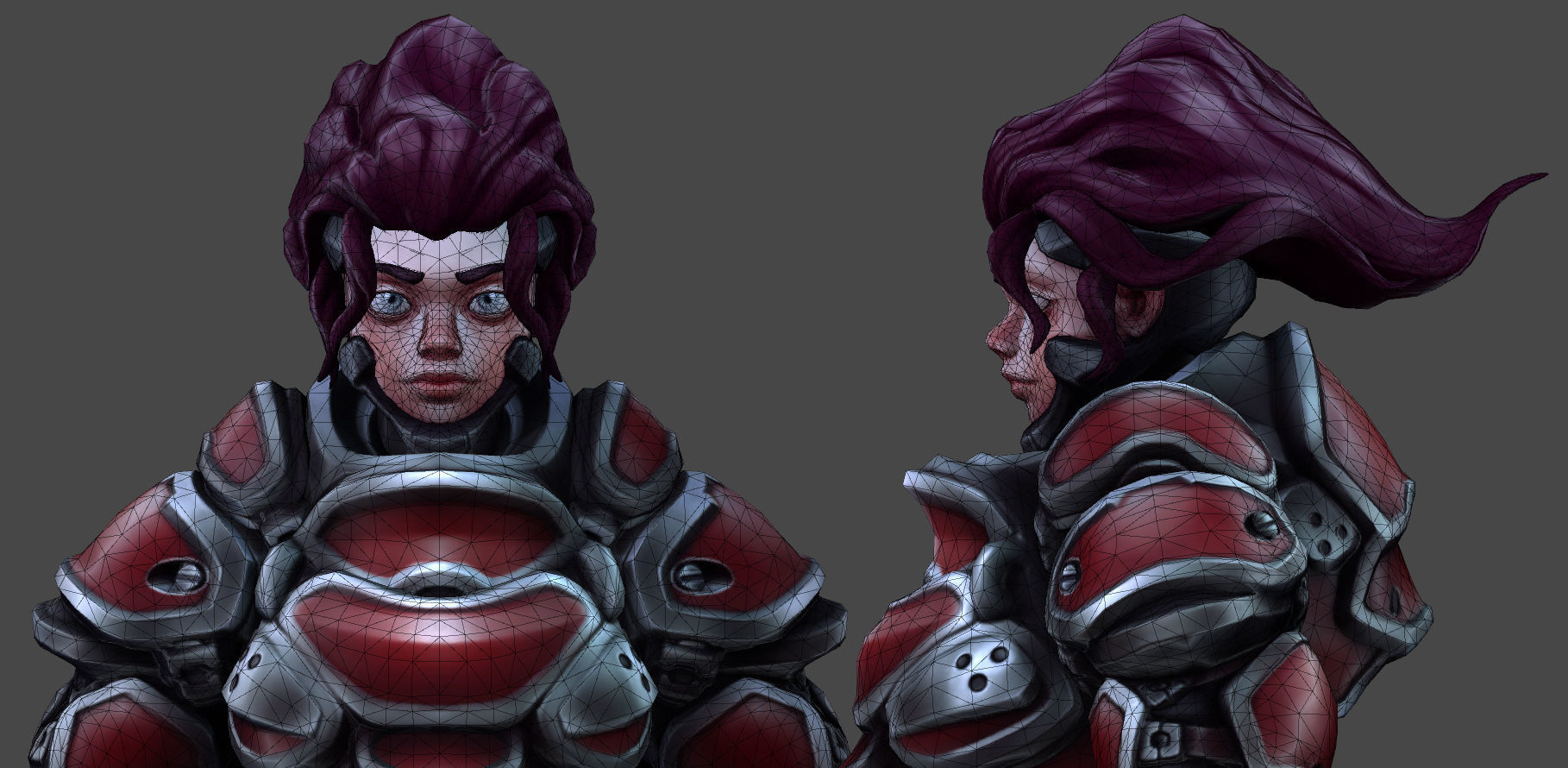 Soldier SciFi - 3 Characters - 2 Animation Sets Low-poly 3D model_14