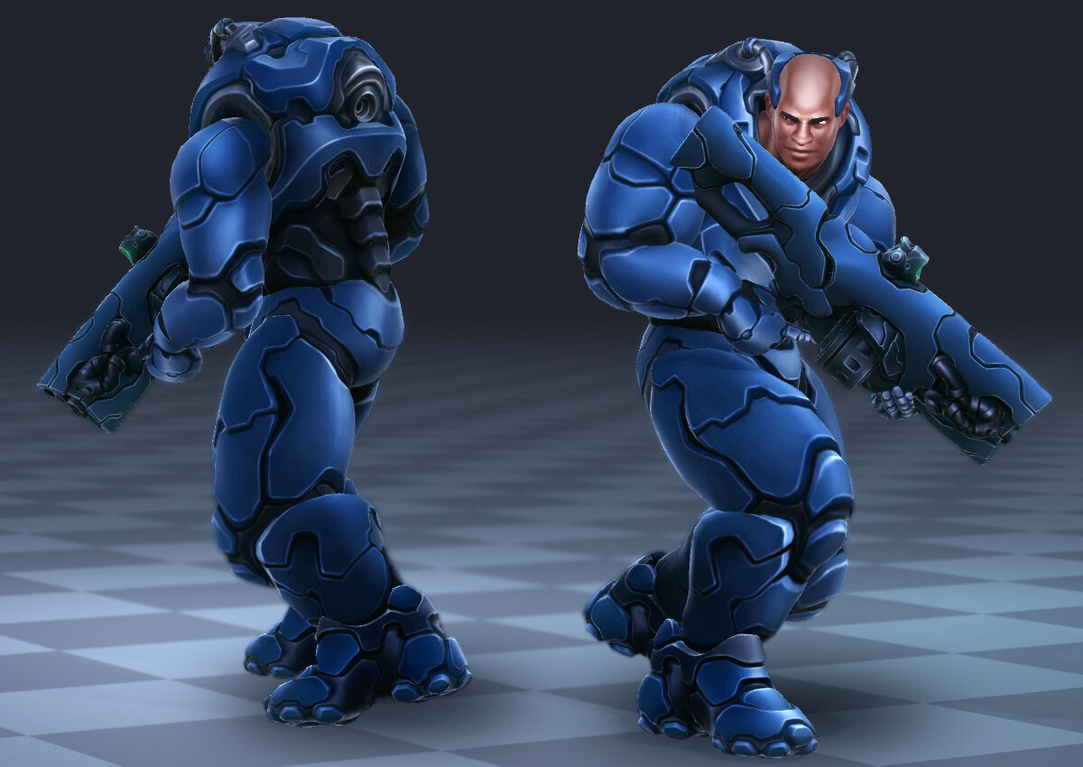 Soldier SciFi - 3 Characters - 2 Animation Sets Low-poly 3D model_15