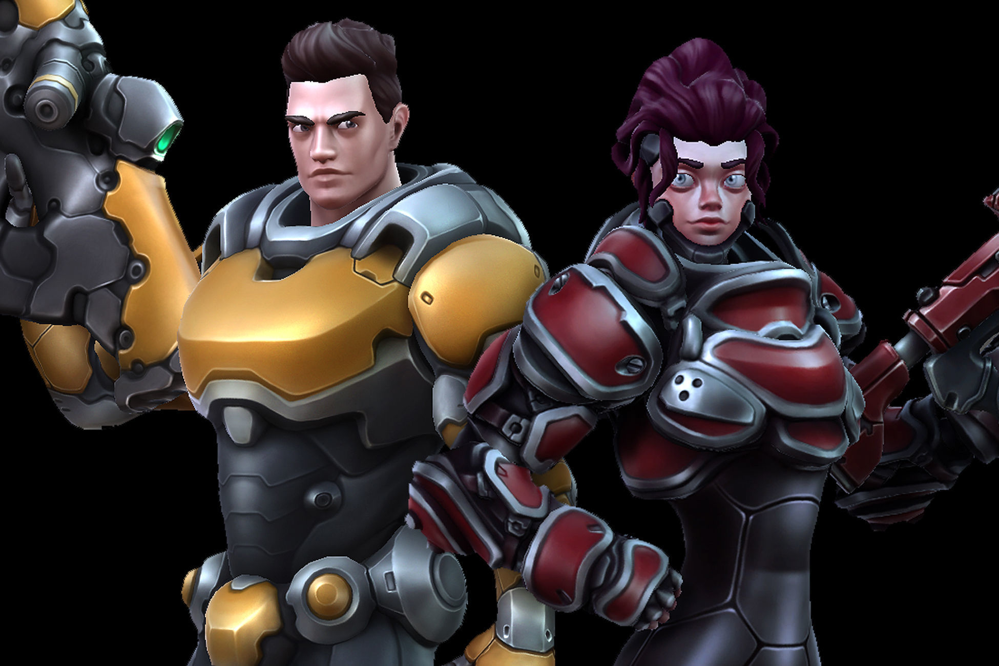 Soldier SciFi - 3 Characters - 2 Animation Sets Low-poly 3D model_4