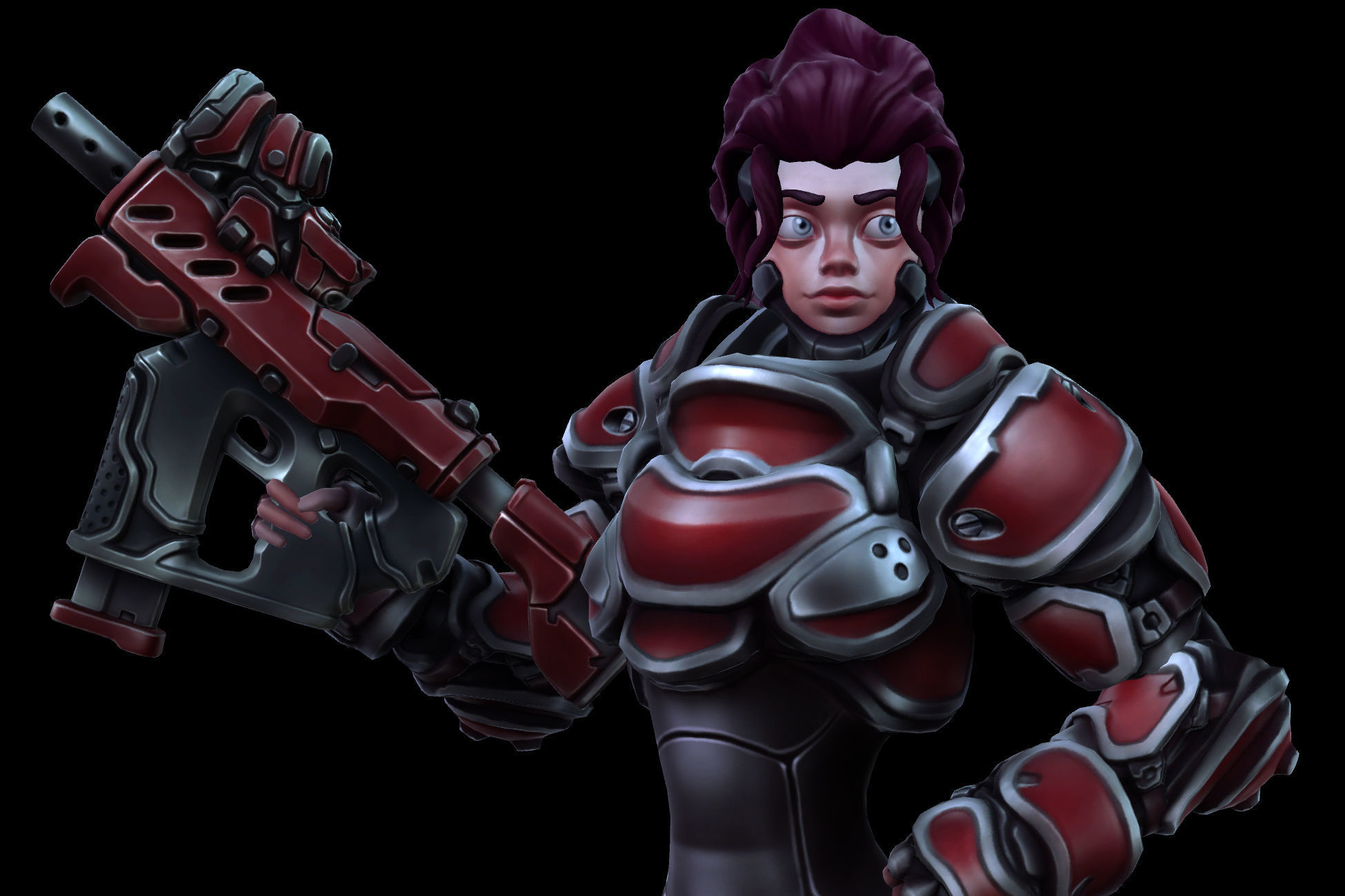 Soldier SciFi - 3 Characters - 2 Animation Sets Low-poly 3D model_5