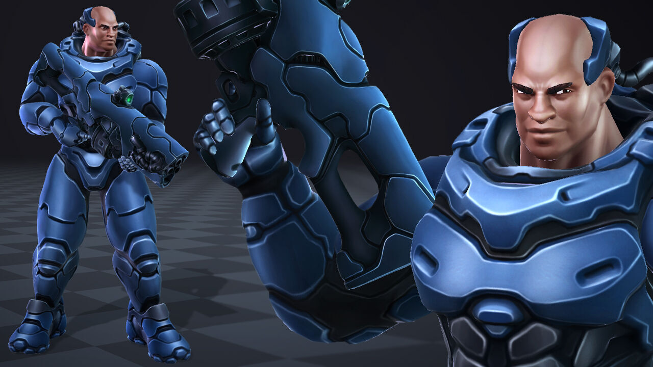 Soldier SciFi - 3 Characters - 2 Animation Sets Low-poly 3D model_18