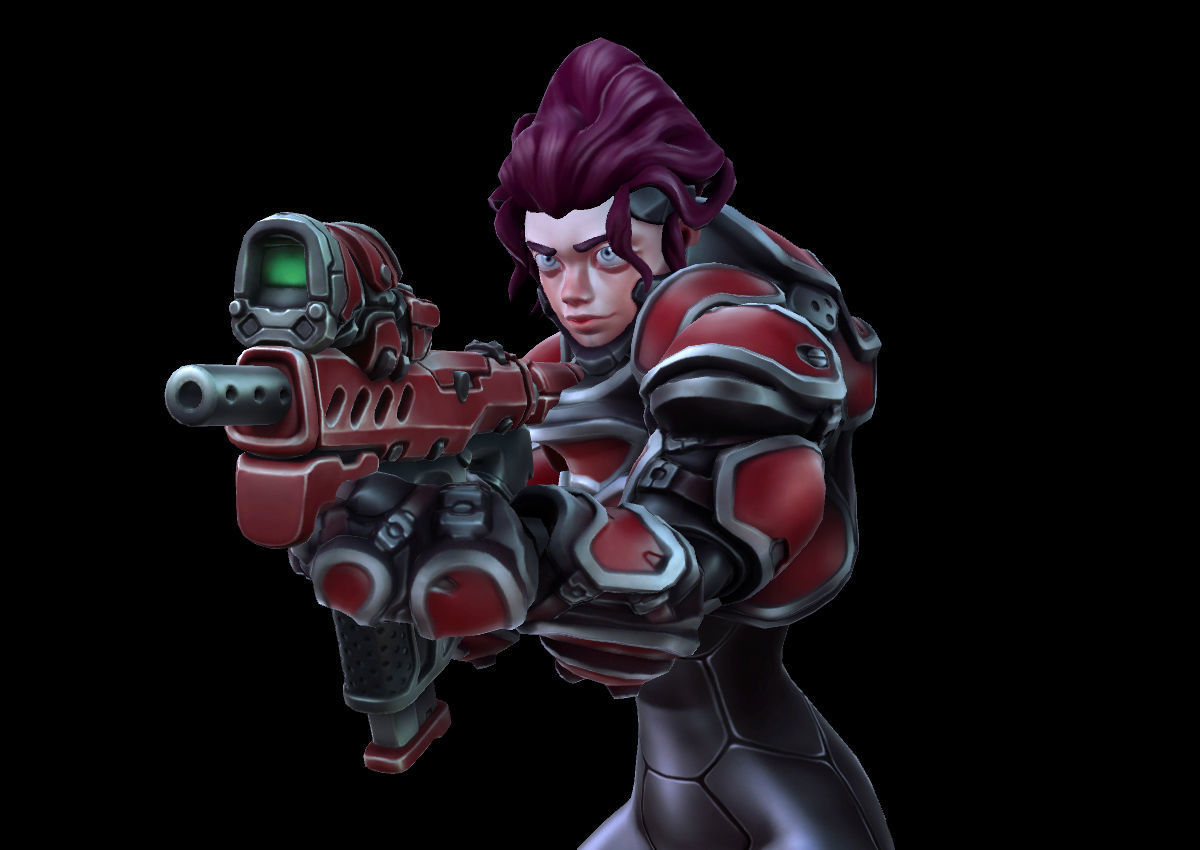 Soldier SciFi - 3 Characters - 2 Animation Sets Low-poly 3D model_7