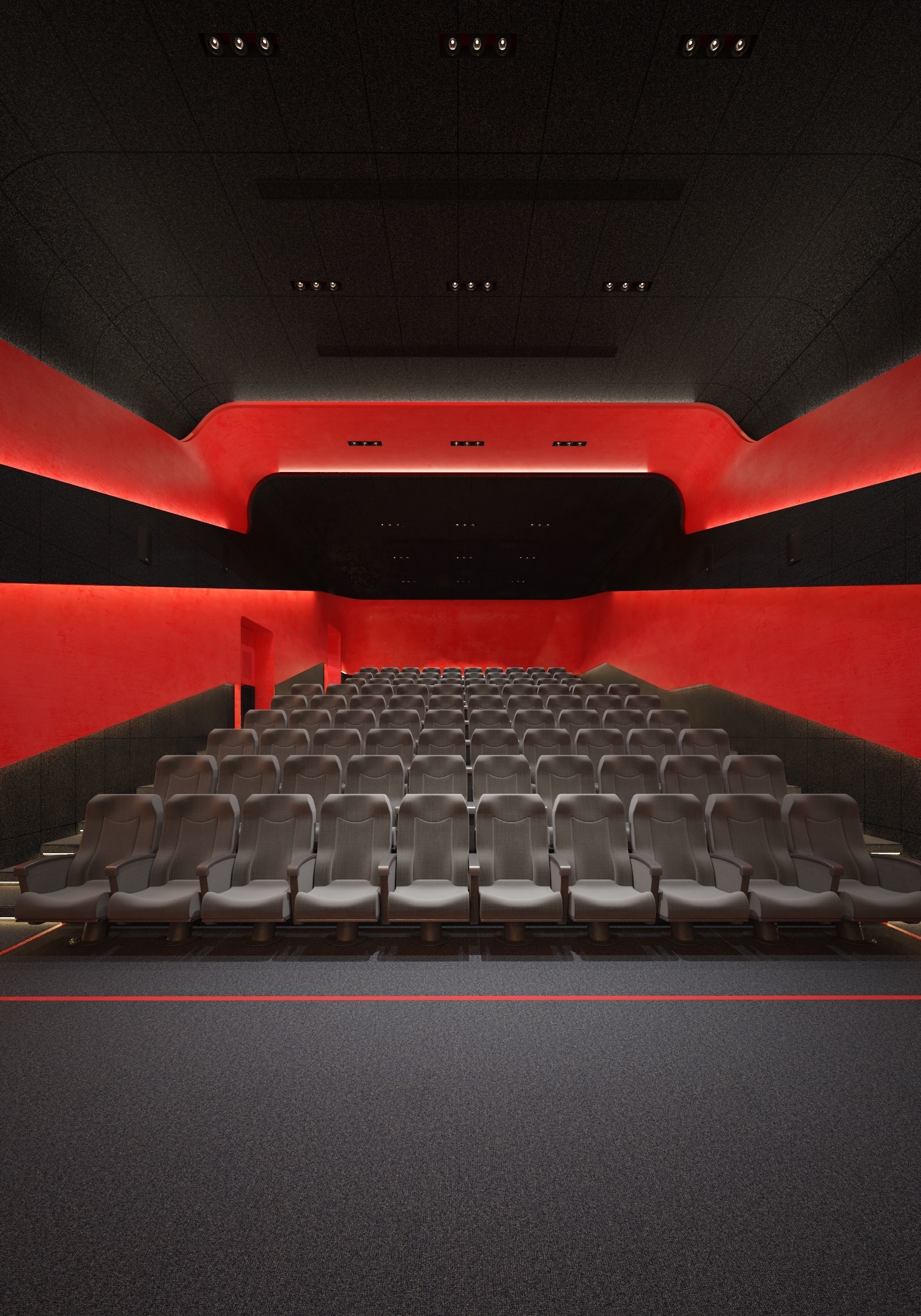 CINEMA Interior Scene For 3Dsmax and Vray 3D model_1
