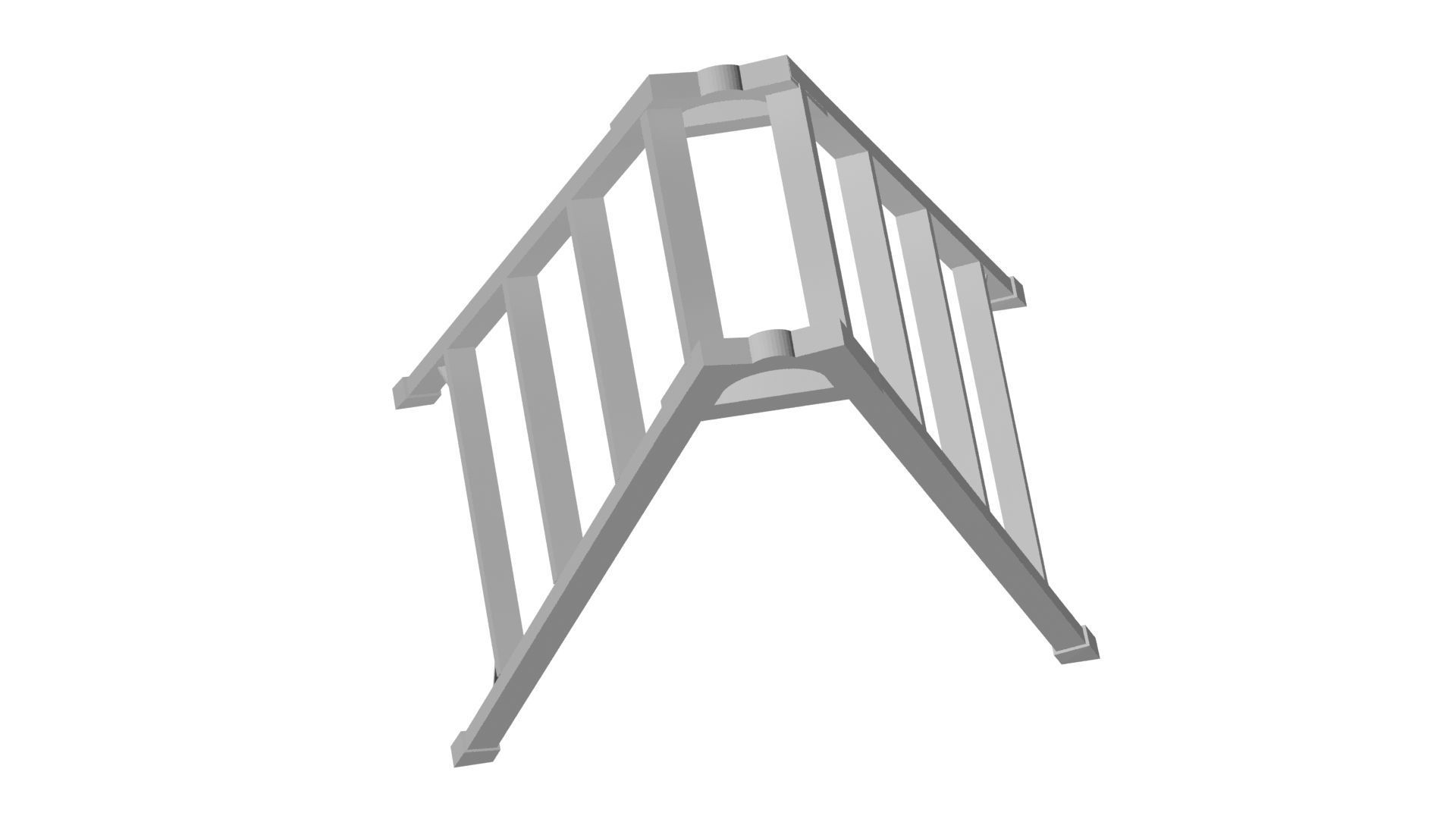 Industrial ladder Low-poly 3D model_5