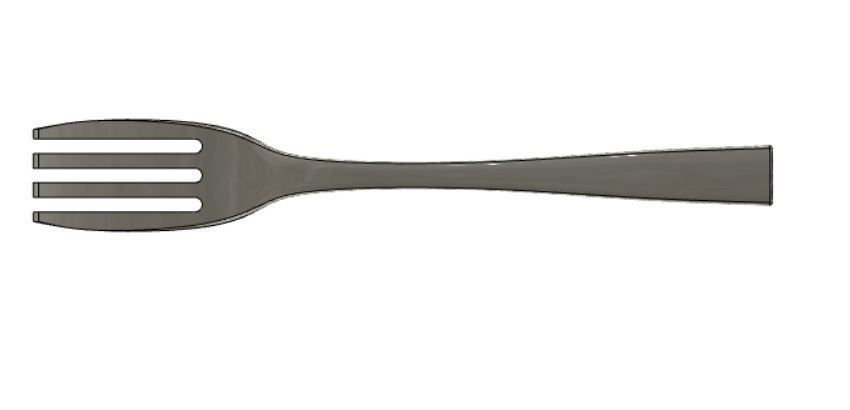 Fork modeling 3D model_2