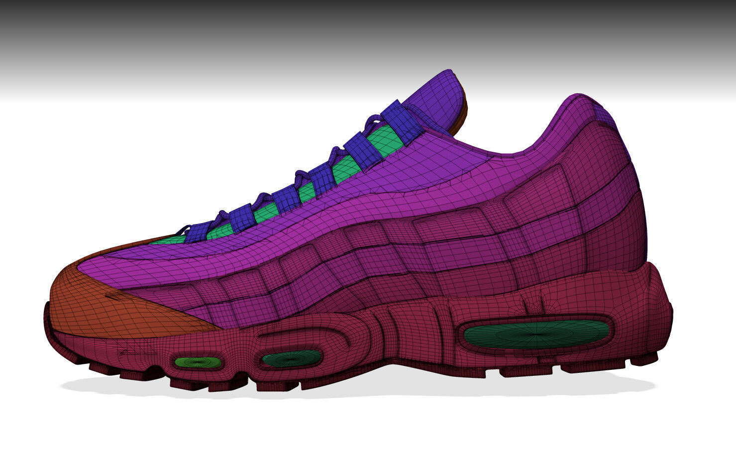 NIKE AIR MAX 95 SHOES PBR Low-poly 3D model_6