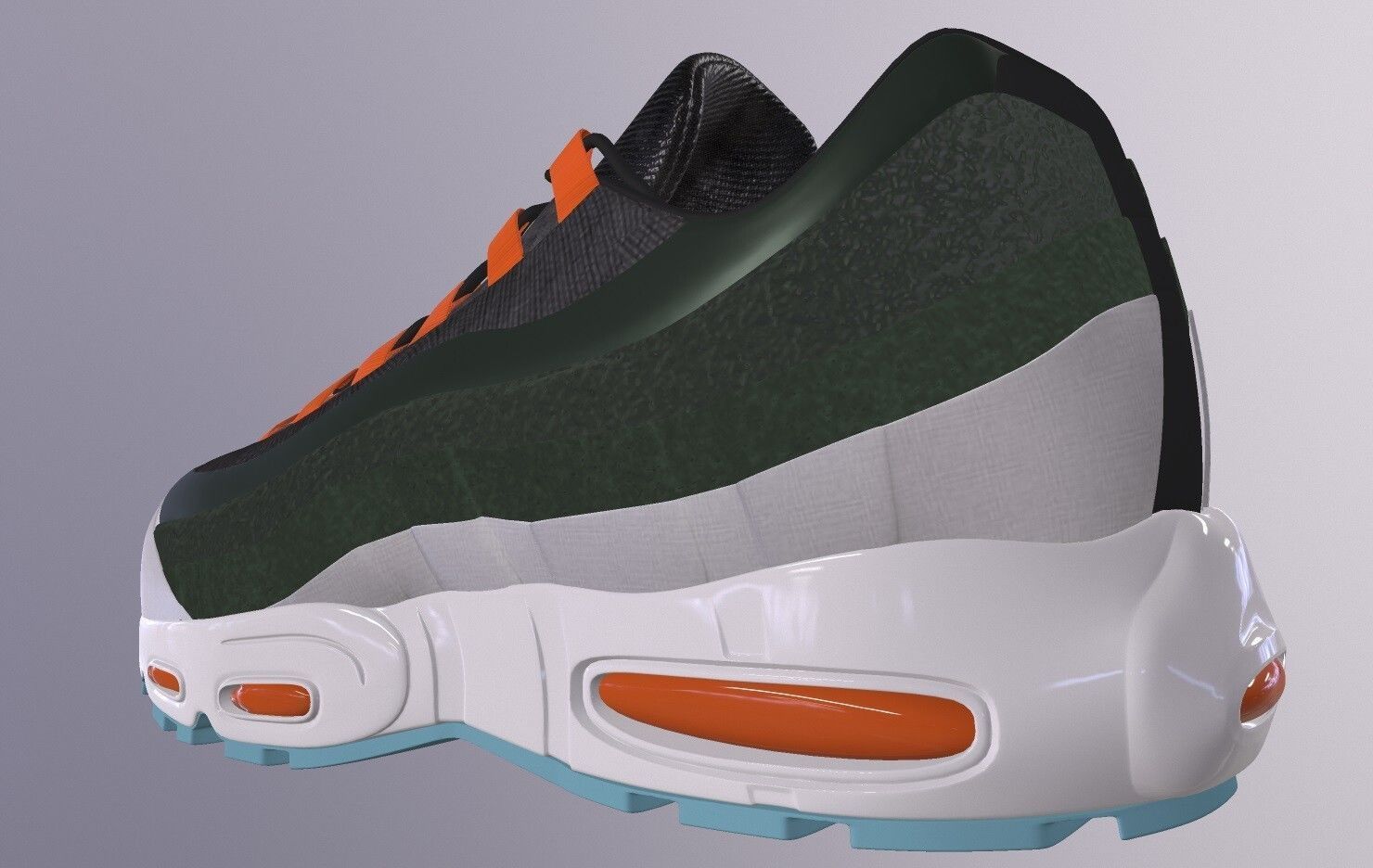 NIKE AIR MAX 95 SHOES PBR Low-poly 3D model_4
