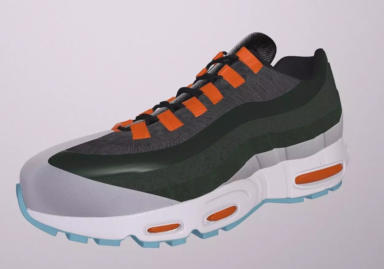 NIKE AIR MAX 95 SHOES PBR Low-poly 3D model_0