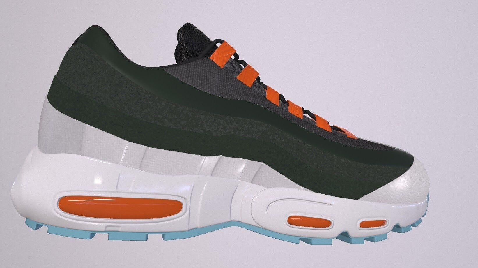 NIKE AIR MAX 95 SHOES PBR Low-poly 3D model_3
