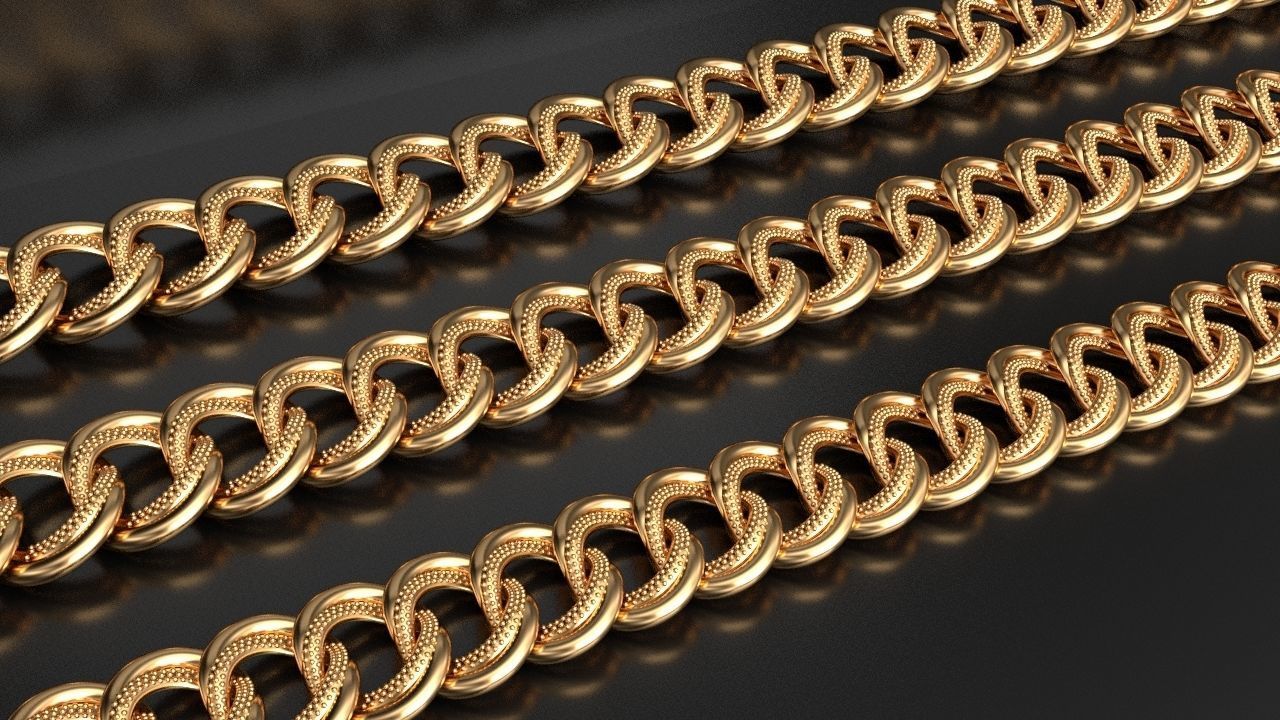 Cuban Link Chain Curb Dual Model 3D print model_4