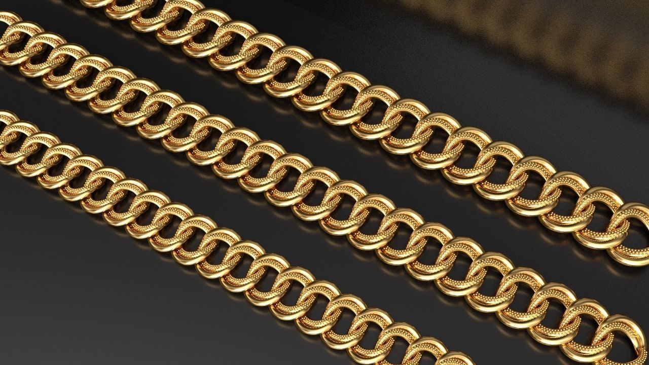 Cuban Link Chain Curb Dual Model 3D print model_2