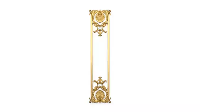 Plaster decorative frame 3d model 015
