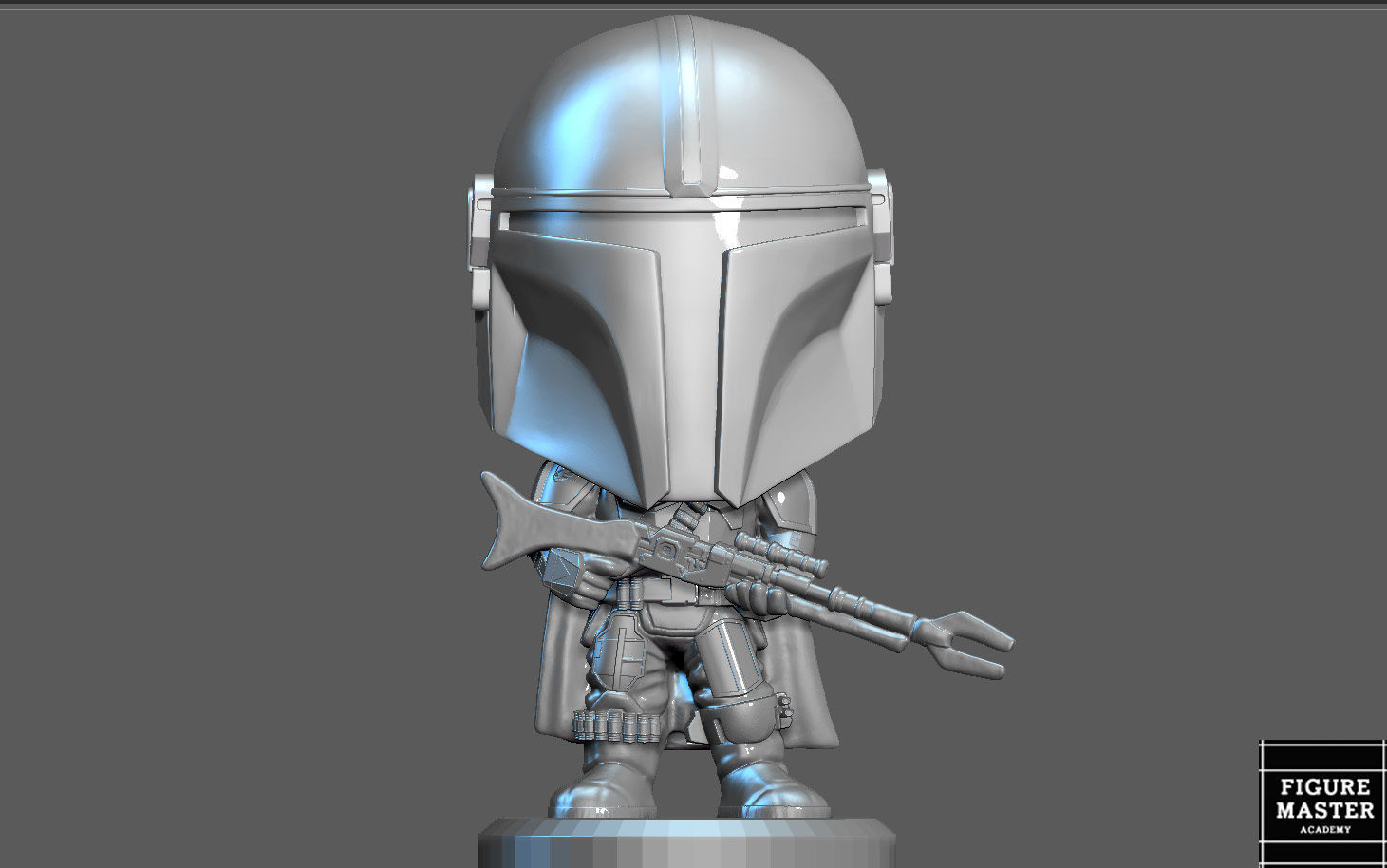 MANDALORIAN BESKAR BUBBLE HEAD BOBBLE HEAD STARWARS DISNEY 3D print model_9